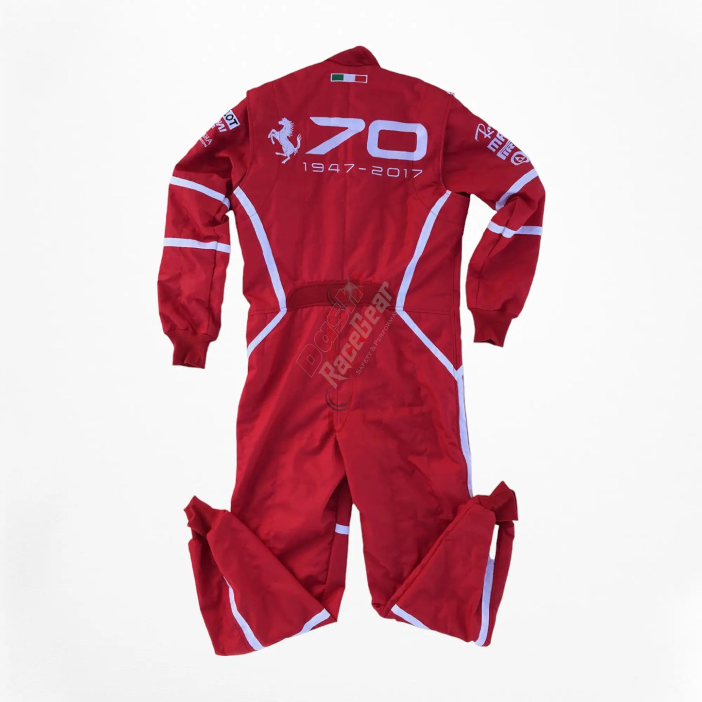2017 Sebastian Vettel Ferrari 70th Anniversary F1 Embroidered Racing Suit -Monza GP - Dash Racegear
