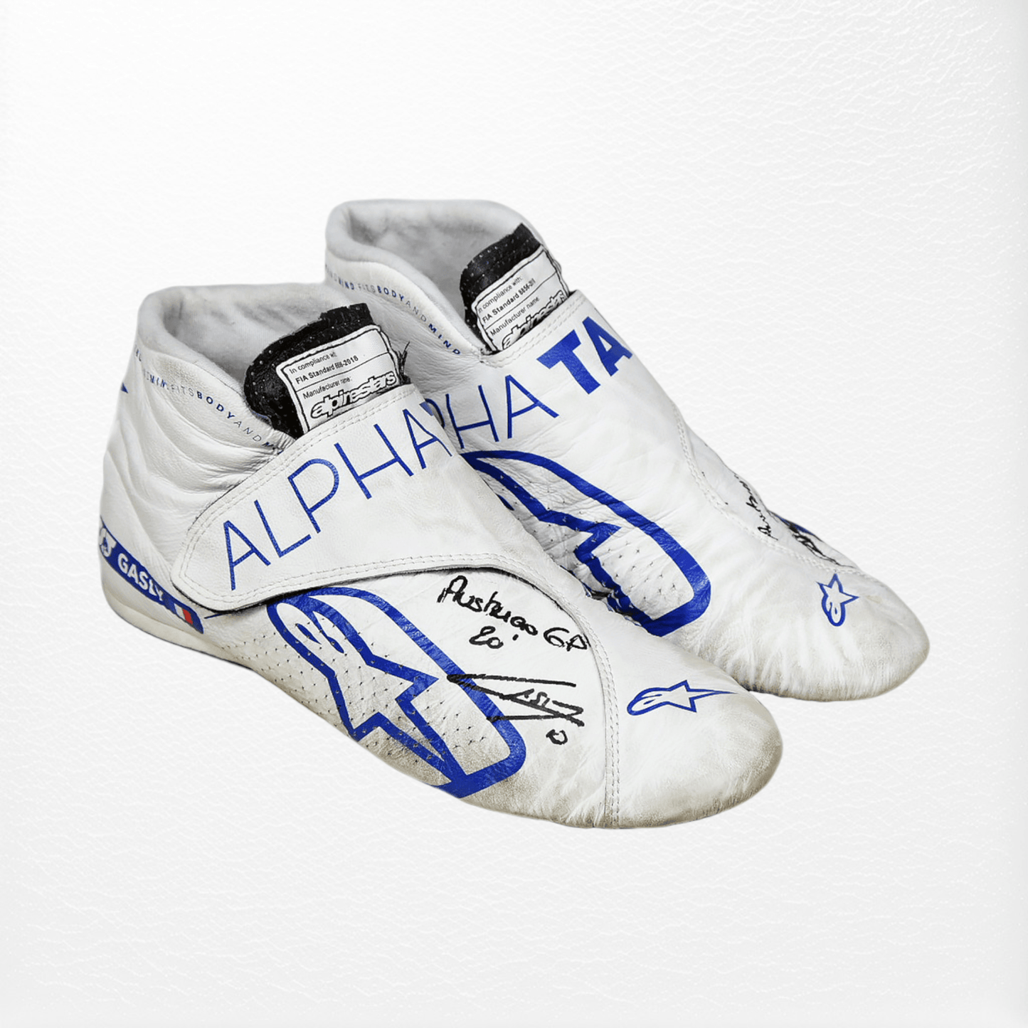 2020 Pierre Gasly Race Austrian Grand Prix's Scuderia AlphaTauri F1 Boots - Dash Racegear