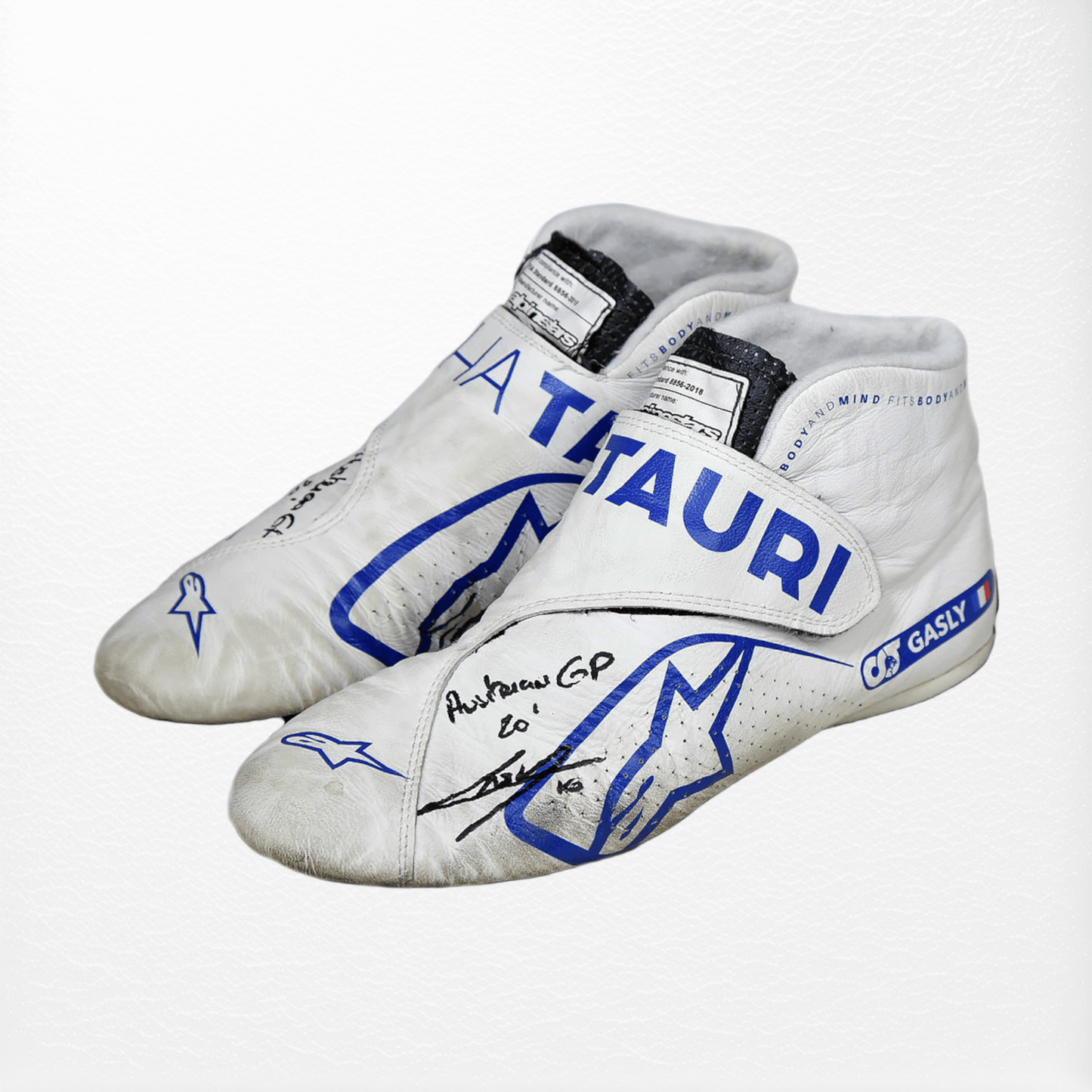2020 Pierre Gasly Race Austrian Grand Prix's Scuderia AlphaTauri F1 Boots - Dash Racegear