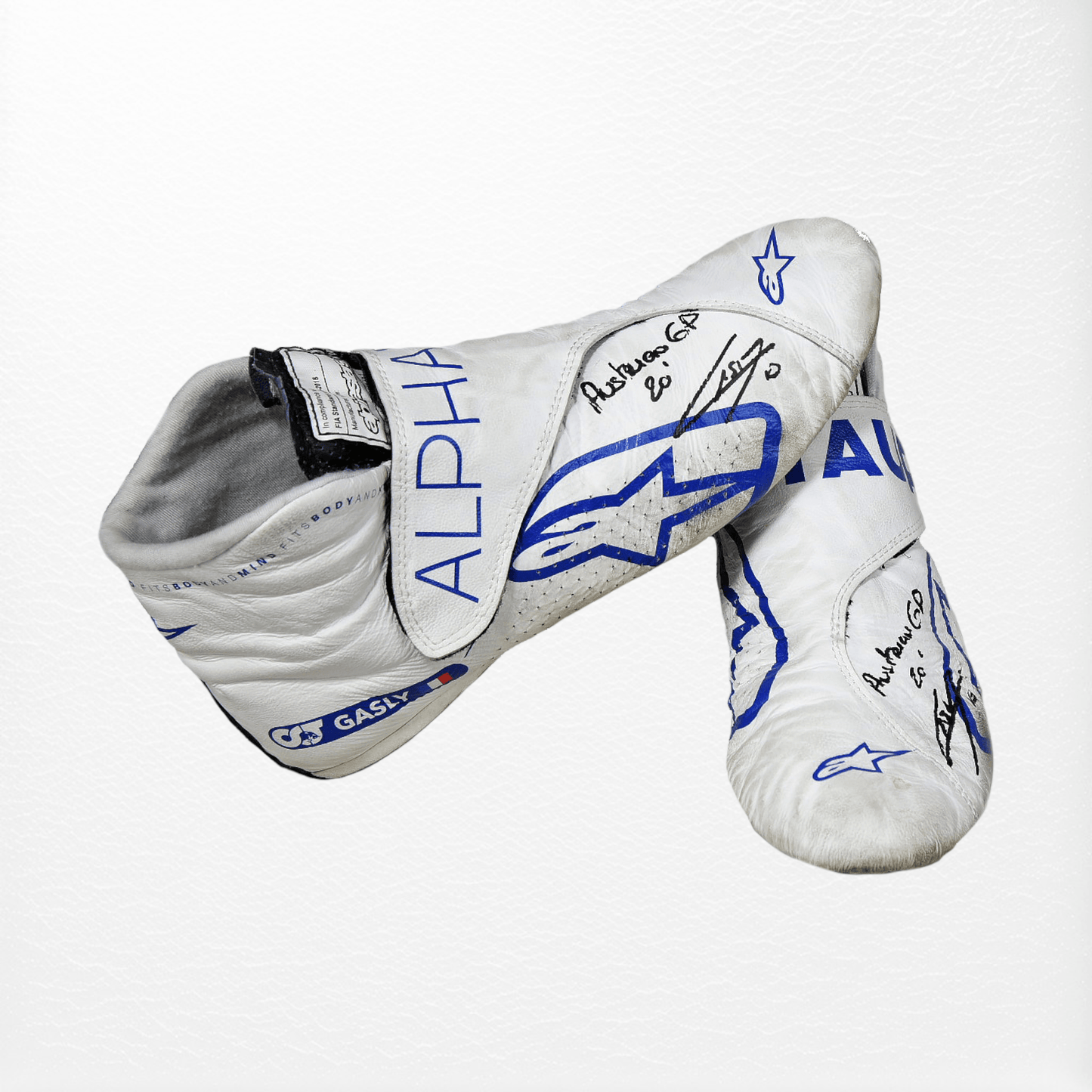 2020 Pierre Gasly Race Austrian Grand Prix's Scuderia AlphaTauri F1 Boots - Dash Racegear