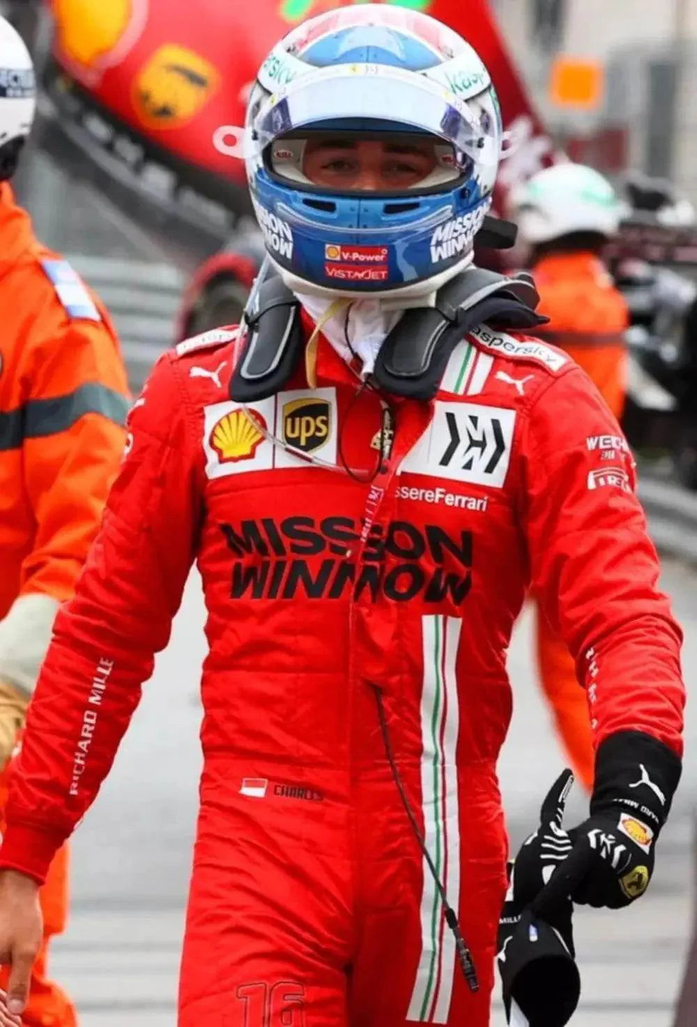 2021 Charles Leclerc Ferrari Monaco GP F1 gloves - Dash Racegear