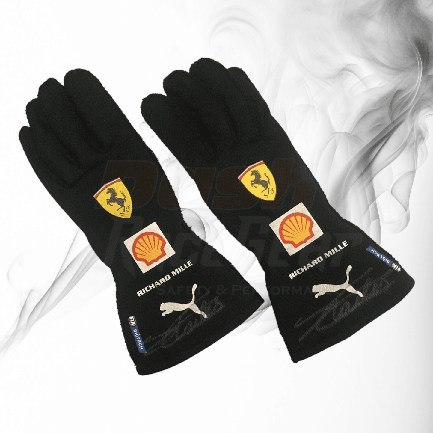 2021 Charles Leclerc Richard Mille Scuderia Ferrari Formula 1 Gloves - Dash Racegear