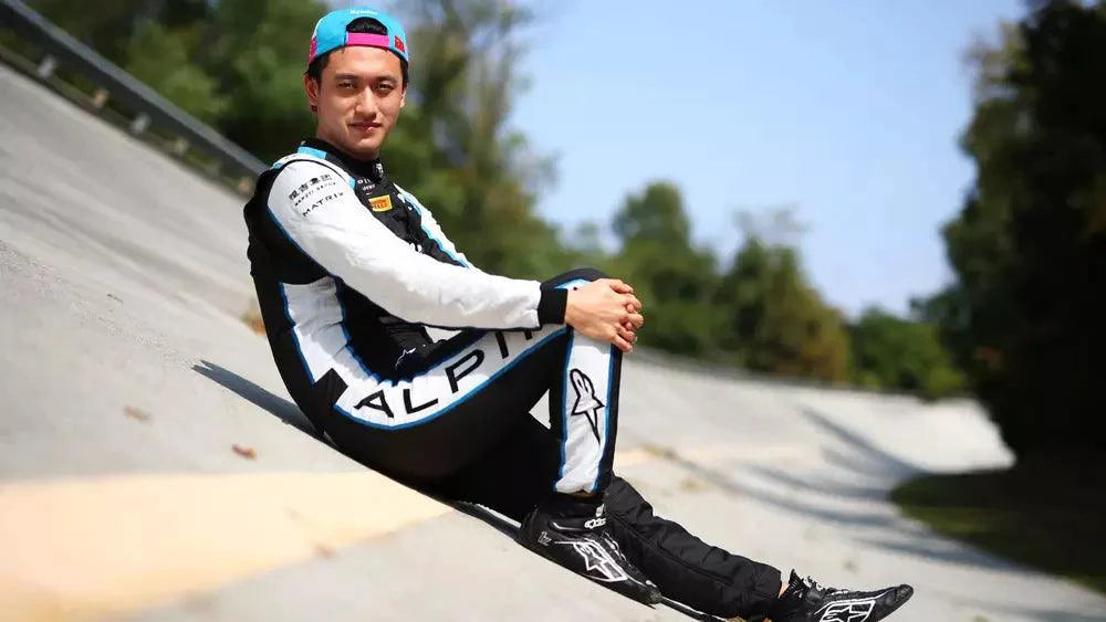 2021 Zhou Guanyu Alpinestar F2 Race Shoes - Dash Racegear