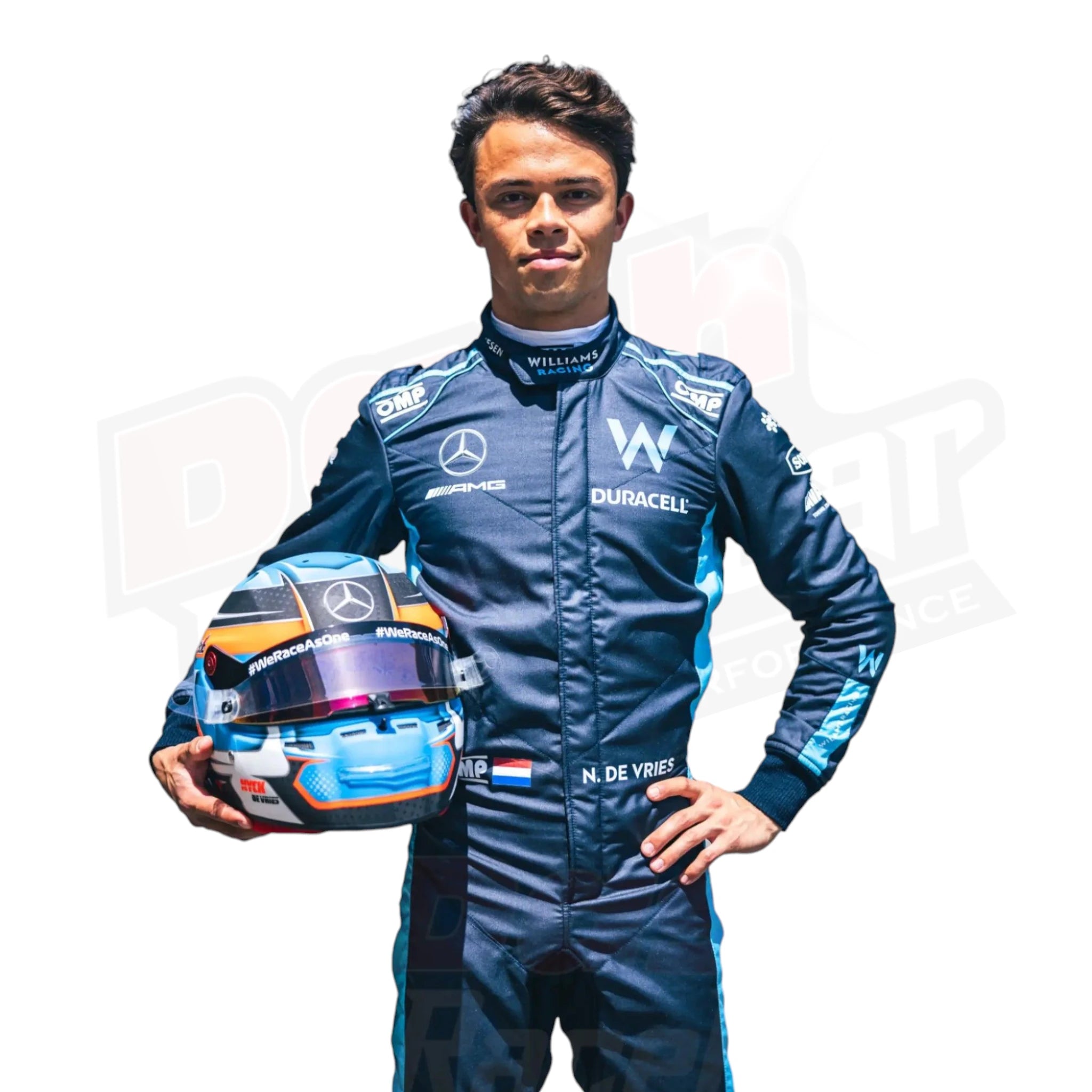 2022 Nyck de Vries Williams Racing F1 Race Suit _ Italian Grand Prix
