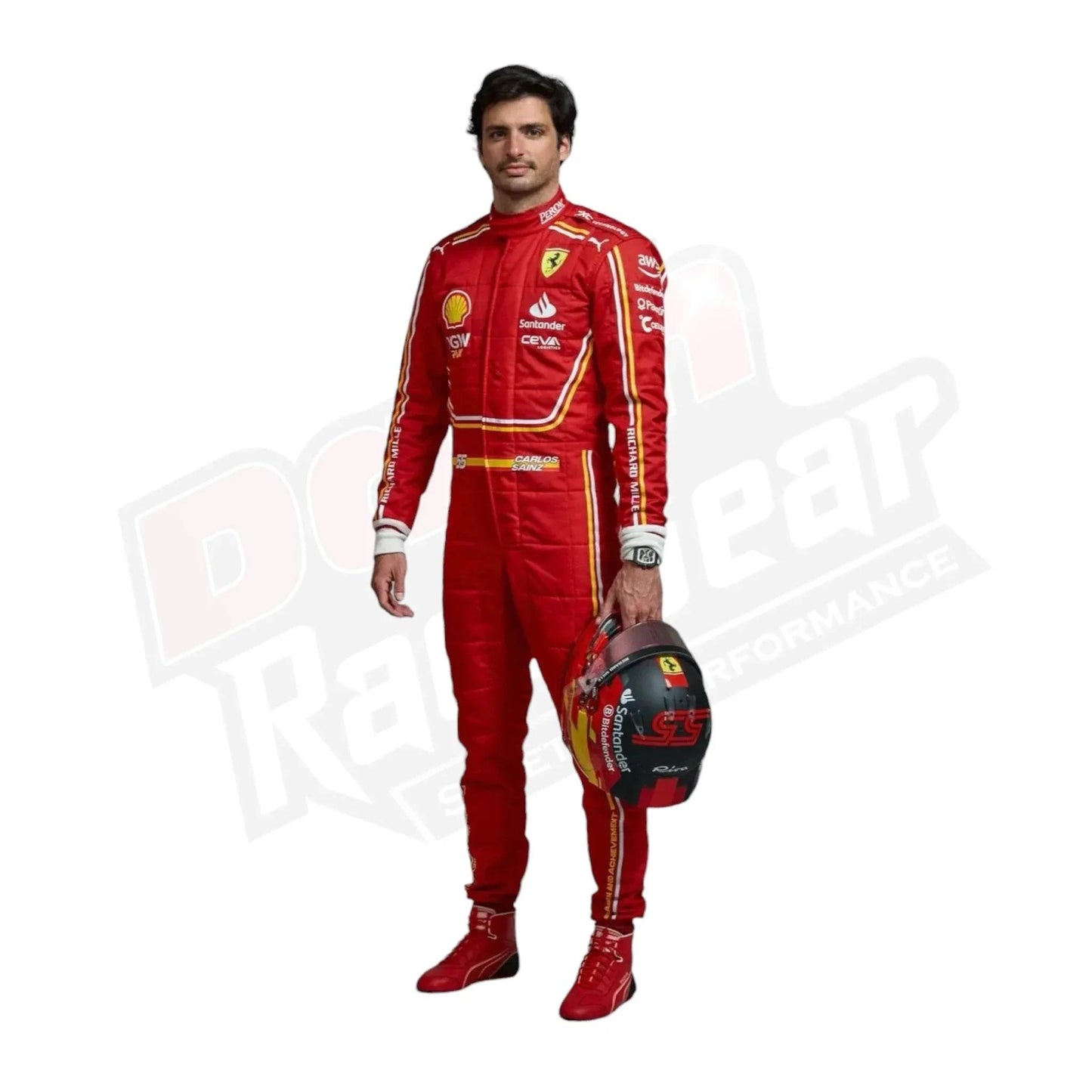 2024 Carlos Sainz Jr. Scuderia Ferrari Race suit New - Dash Racegear