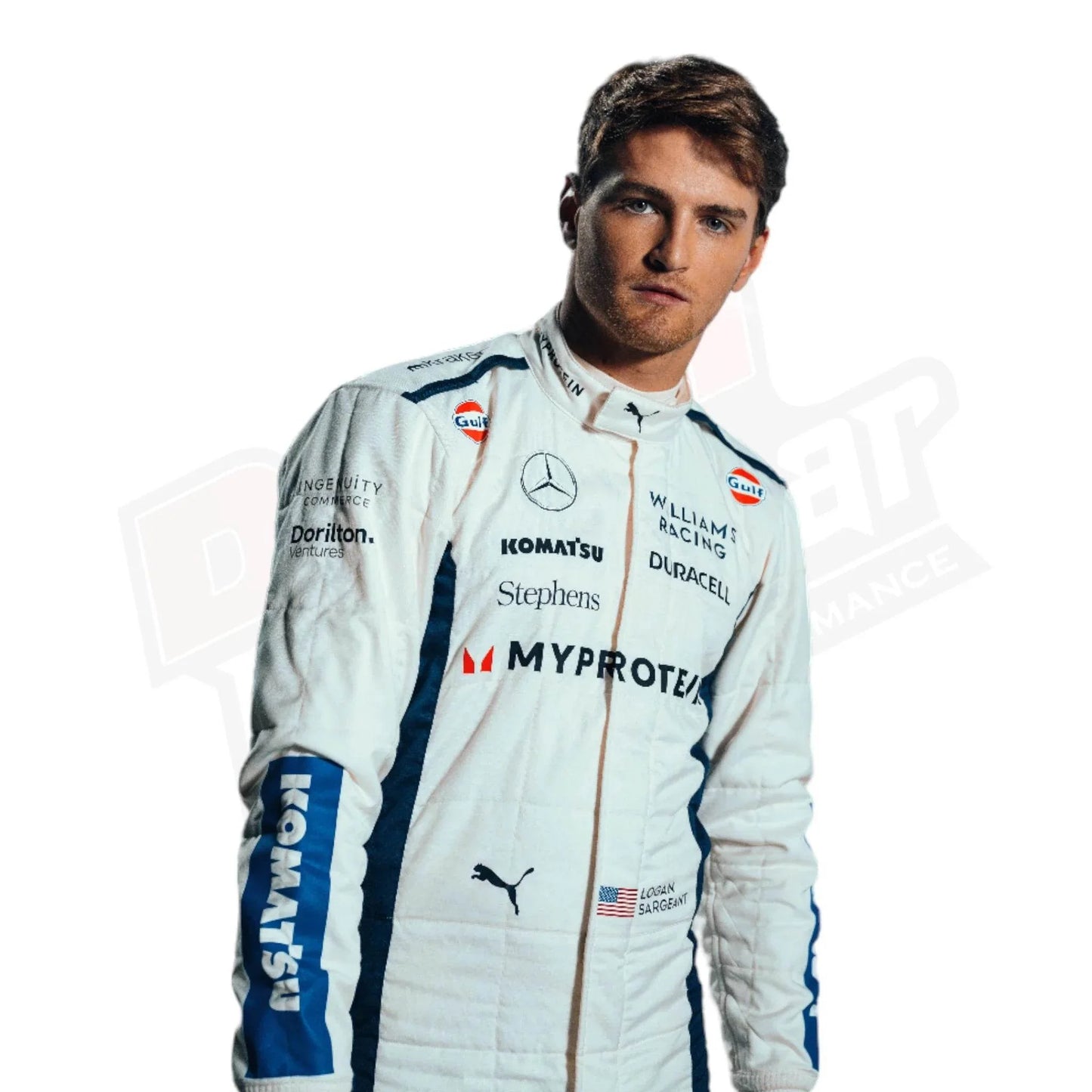 2024 Alex Albon Logan Sargeant Williams F1 Team Race Suit - Dash Racegear
