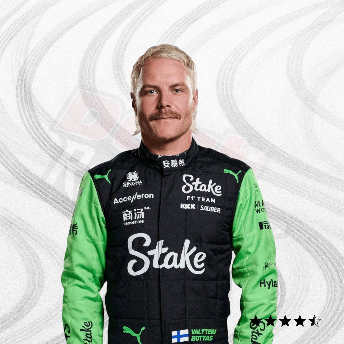 2024 Valtteri Bottas Zhou Guanyu Kick Sauber F1 Team Stake Race Suit - Dash Racegear