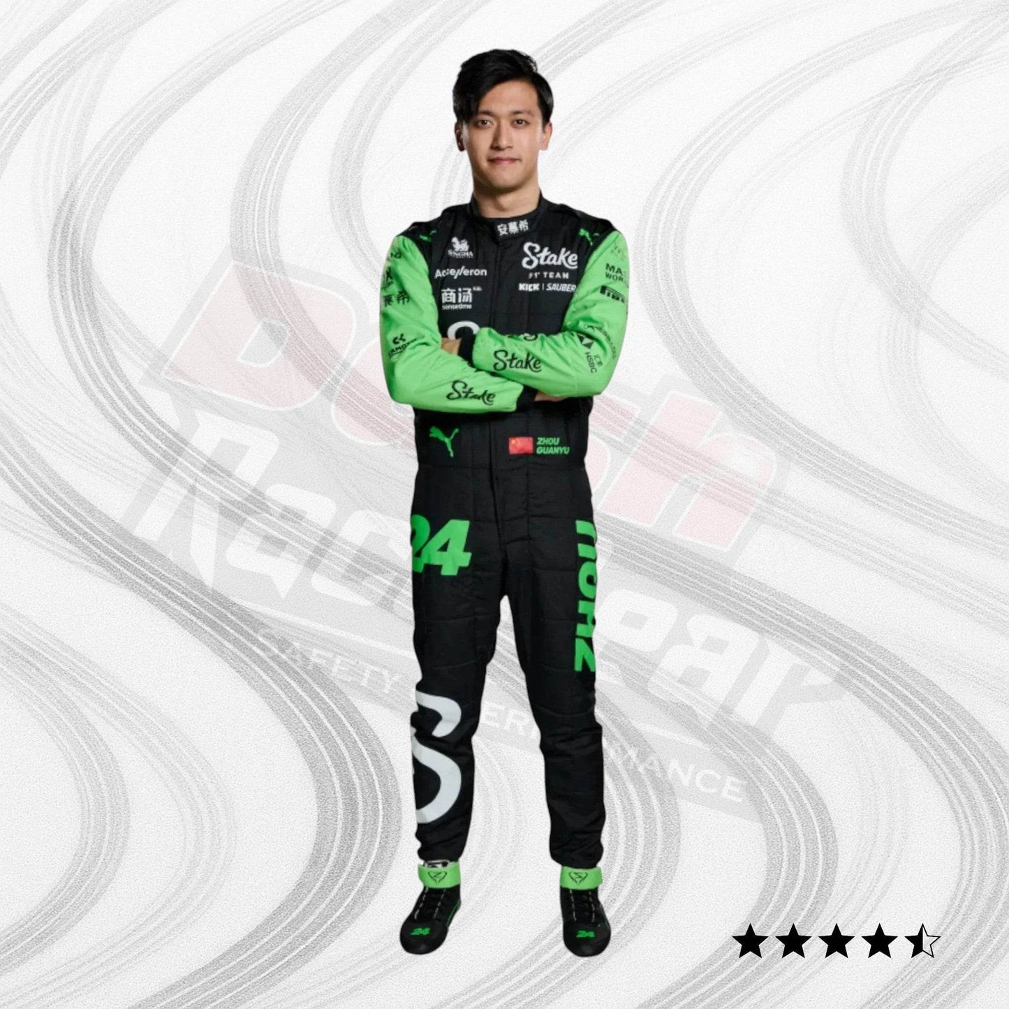 2024 Zhou Guanyu Kick Sauber F1 Team Stake Race Suit - Dash Racegear