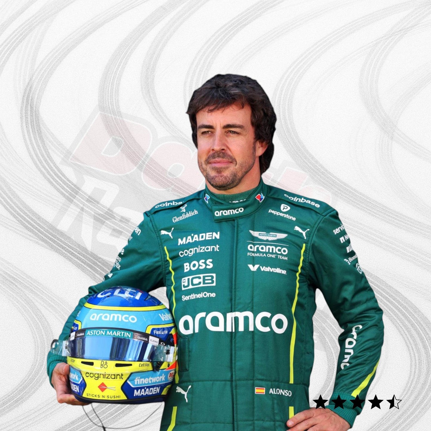 2025 Fernando Alonso Aston Martin F1 Team Race Suit - Dash Racegear