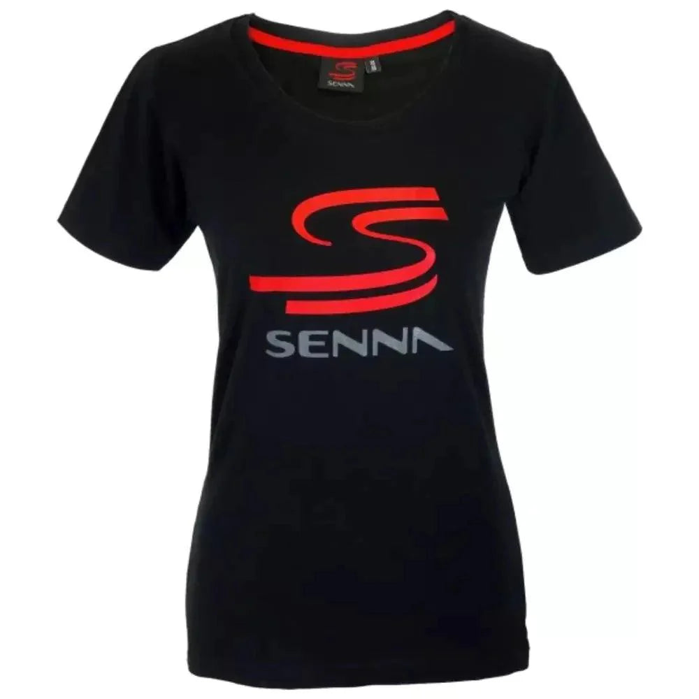 Ayrton Senna Ladies T-Shirt Senna Black - Dash Racegear