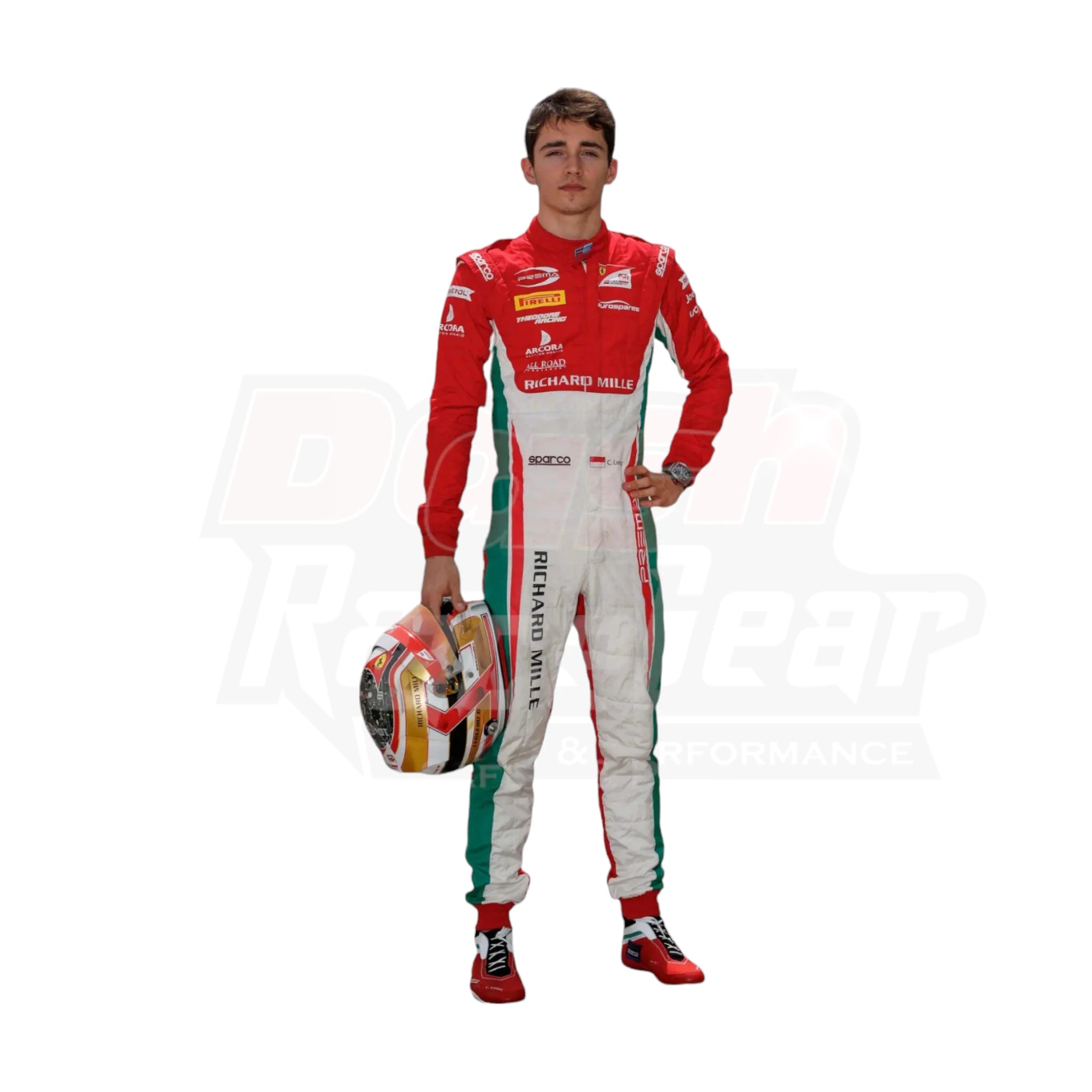 Charles Leclerc 2017 Formula 2 Champion Race Suit Prema Powerteam