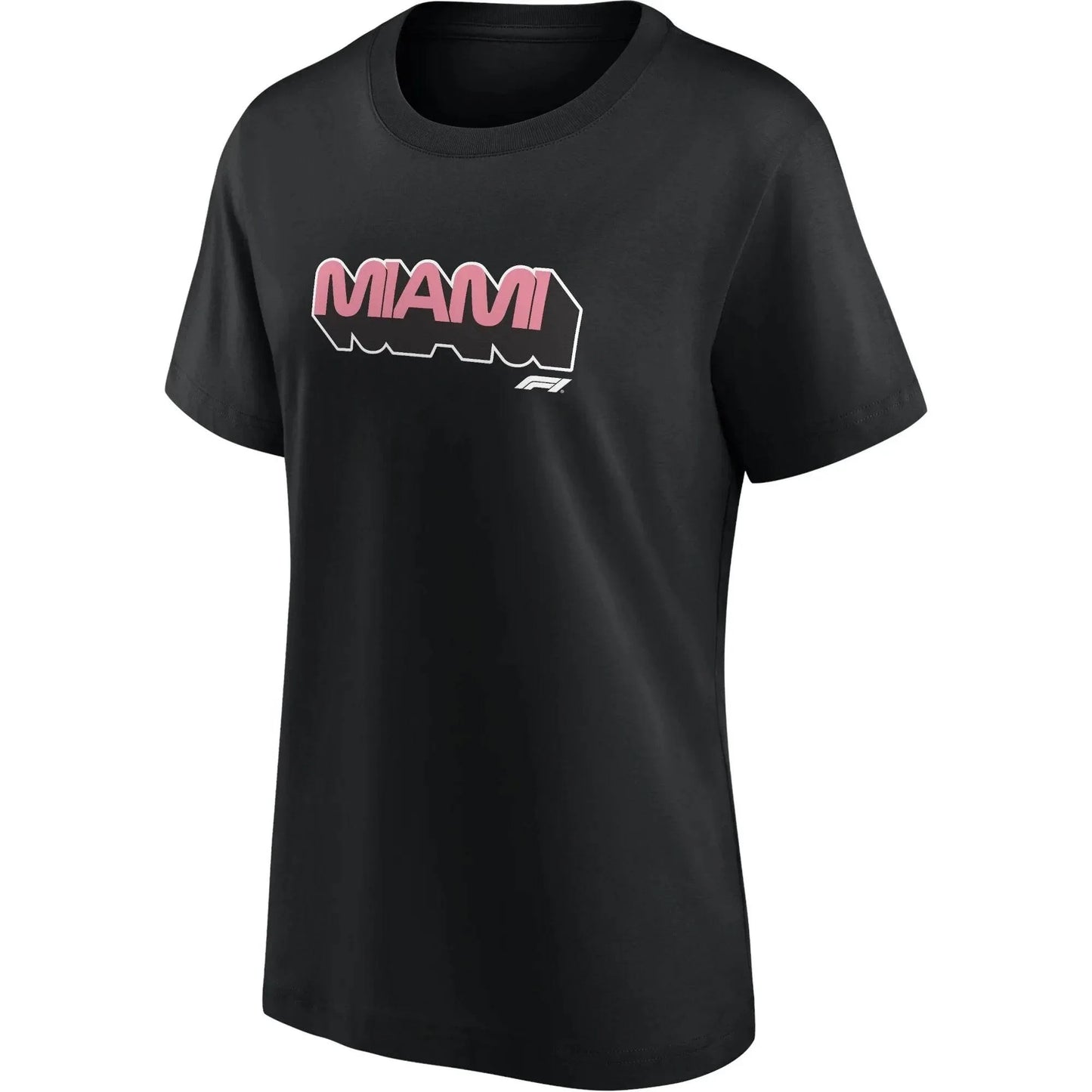 Formula 1 Miami Wordmark Graphic Womens T-Shirt Black - Dash Racegear