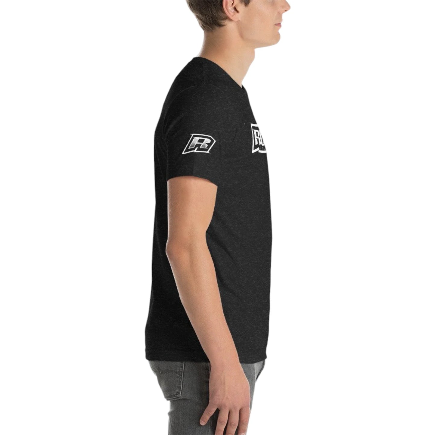 Heather Tee with White Rush Logo - Dash Racegear