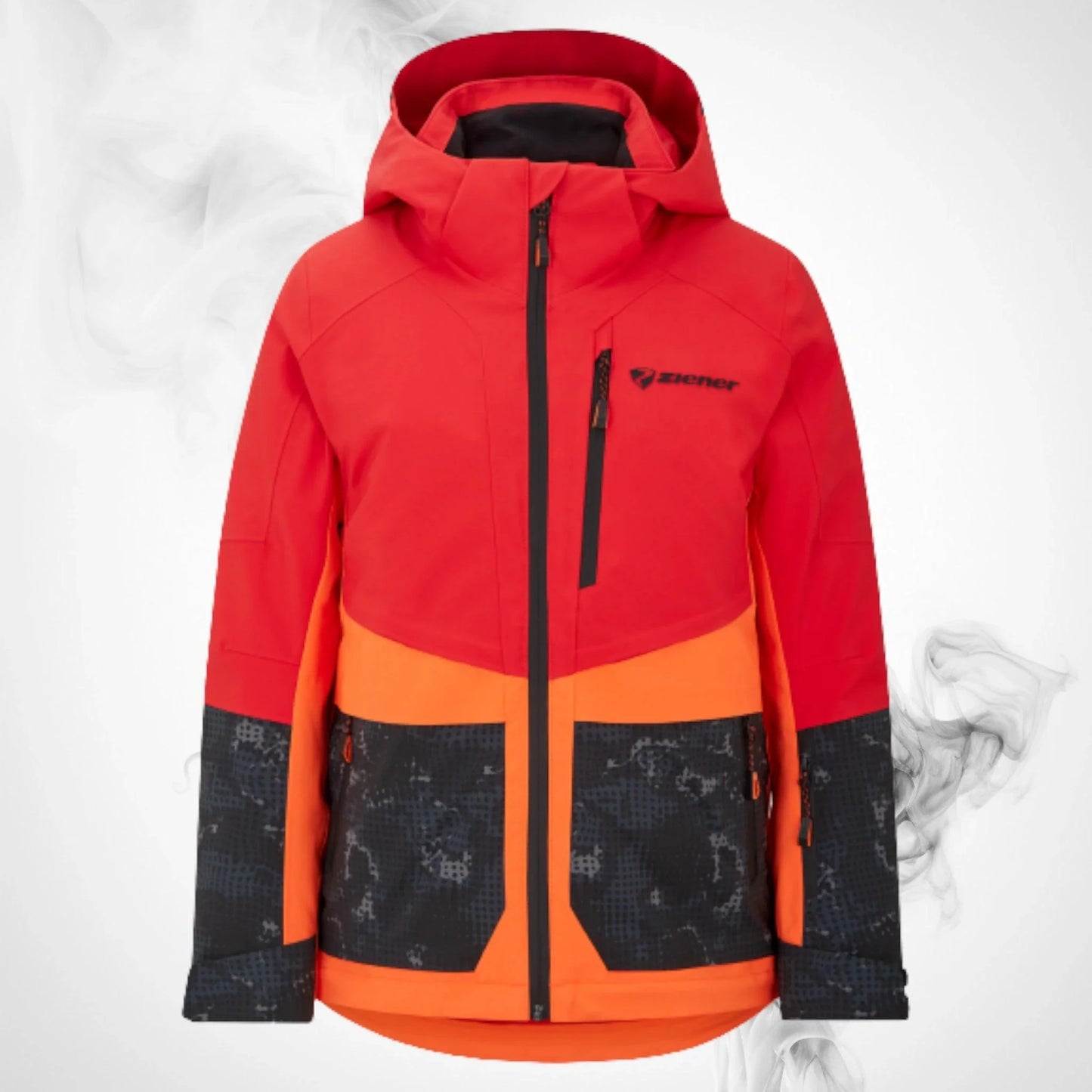 Ski Jacket Ziener Trivor Lady Padded Red Orange Pop - 2023/24 - Dash Racegear