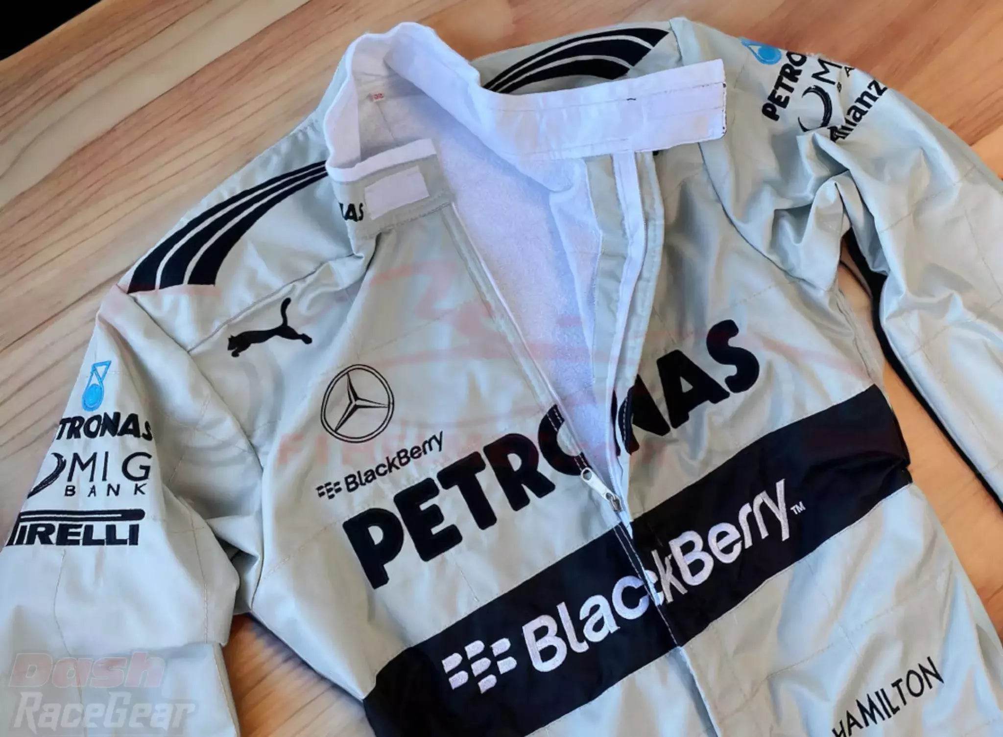 2013 Lewis Hamilton Mercedes Benz F1 Embroidered Race Suit - Dash Racegear Store