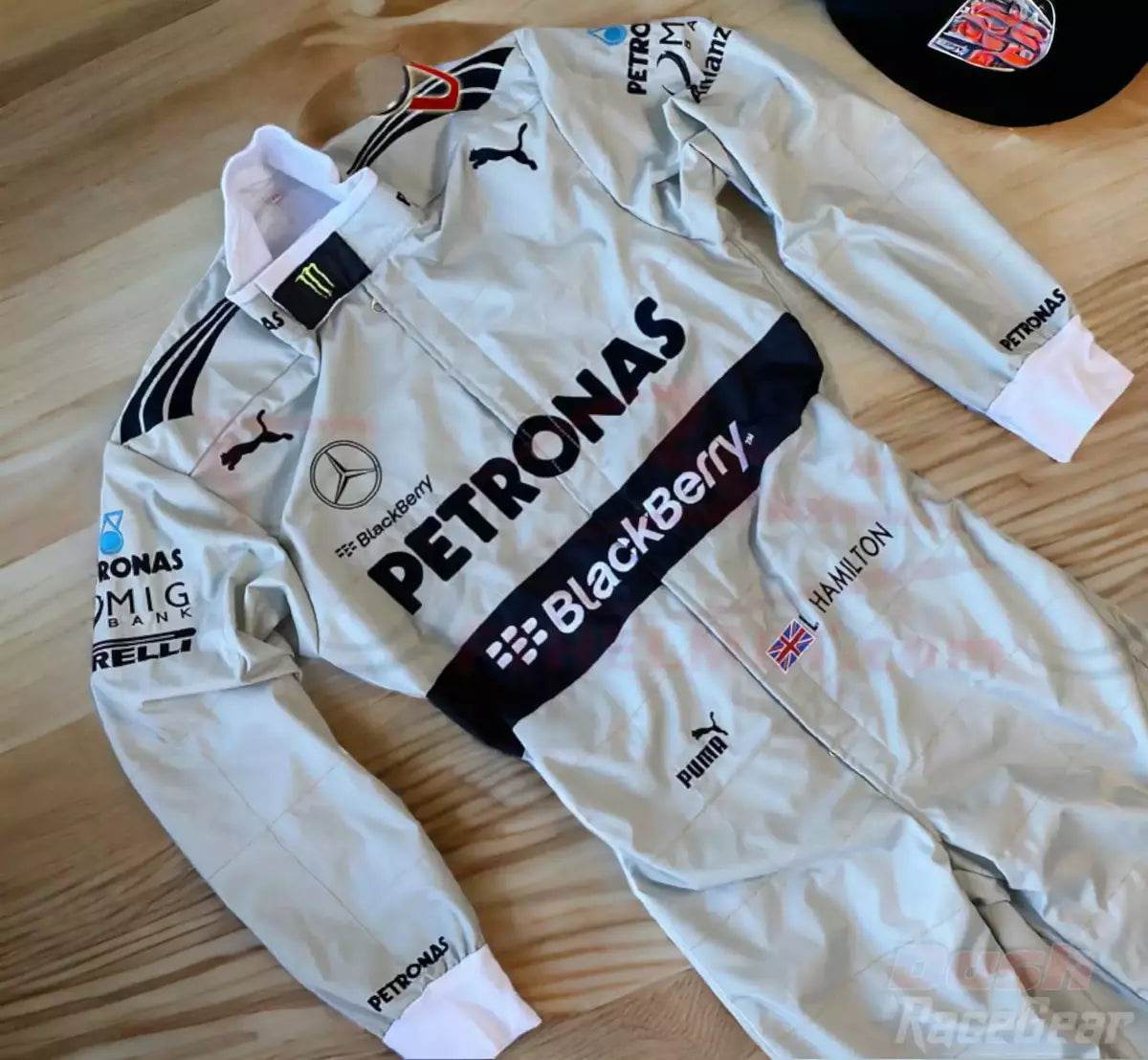 2013 Lewis Hamilton Mercedes Benz F1 Embroidered Race Suit - Dash Racegear Store