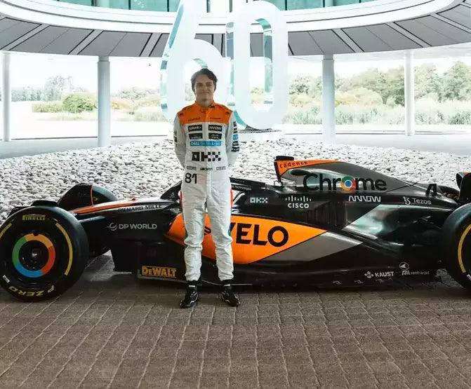NEW MCLAREN SILVERSTONE OSCAR PIASTRI 2023 F1 TEAM RACE SUIT KIDS - Dash Racegear