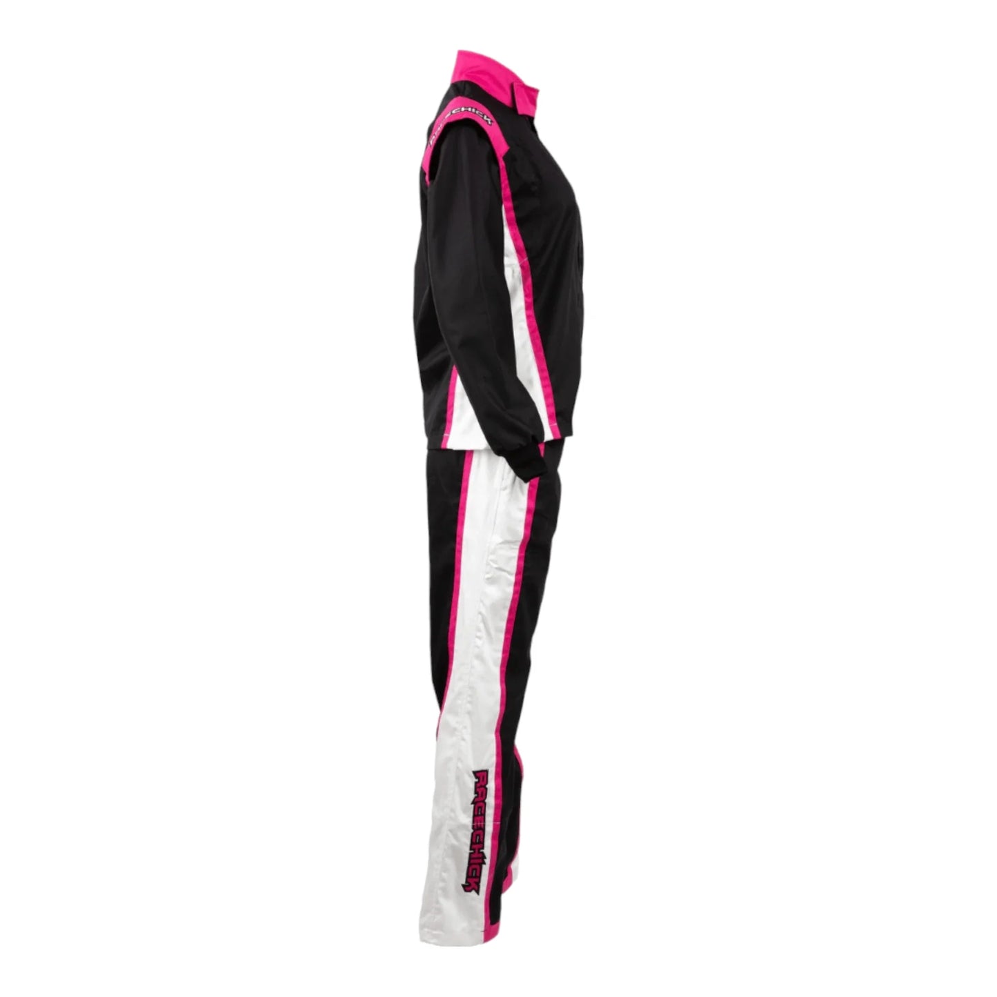 RACECHICK FIERCE TWO-PIECE WOMEN'S AUTO RACING SUIT SFI 3.2A/5 (BLACK/PINK) - Dash Racegear
