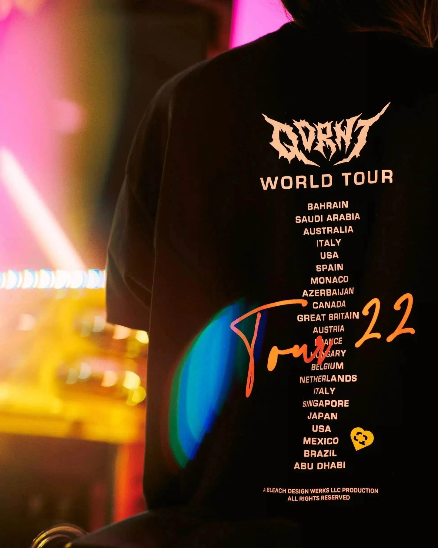 WORLD TOUR BLACK TEE - Dash Racegear