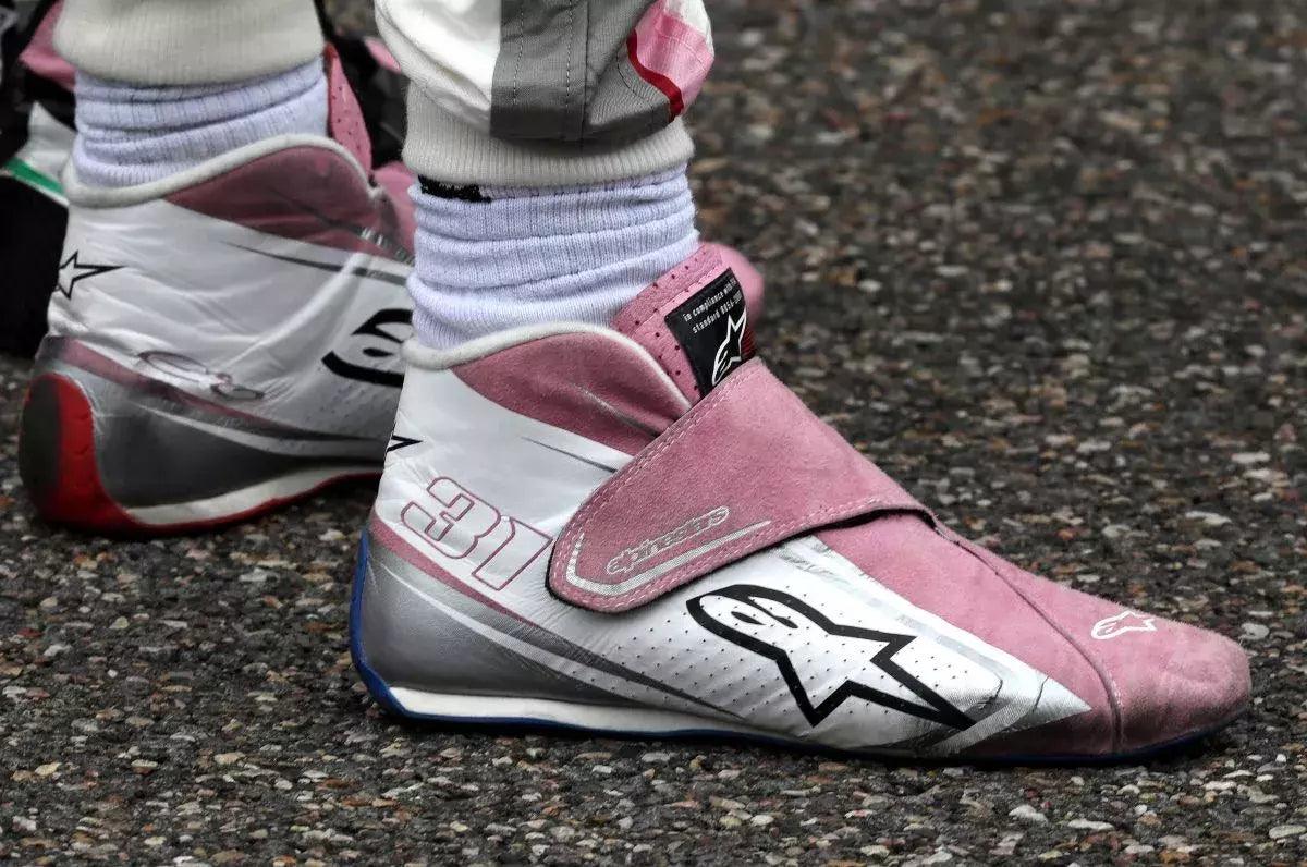 2018 Esteban Ocon Sahara Force India F1 Race Boots - Dash Racegear 