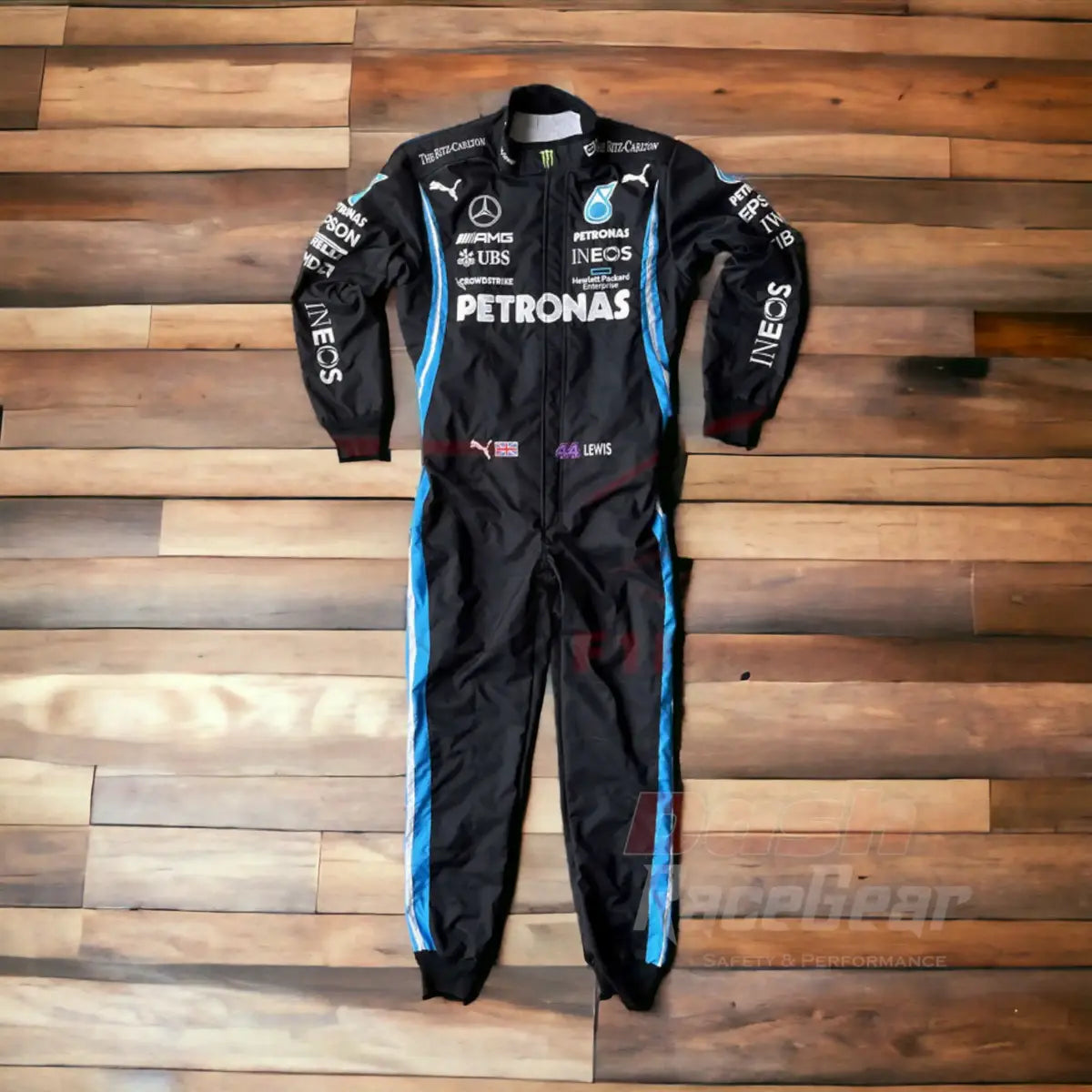 2021 Lewis Hamilton Mercedes Benz F1 Embroidered Race Suit