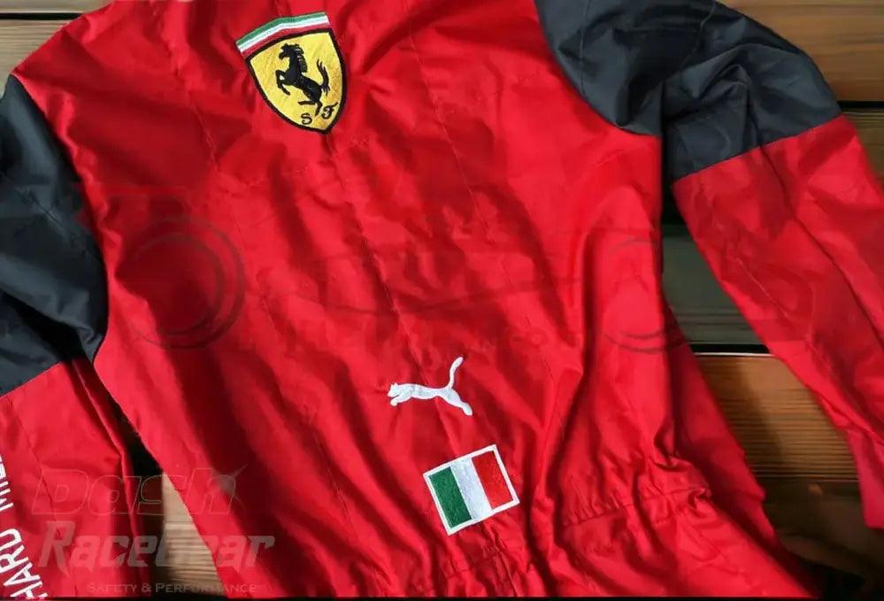 2022 Charles Leclerc Ferrari Embroidered F1 Racing Suit - Dash Racegear 