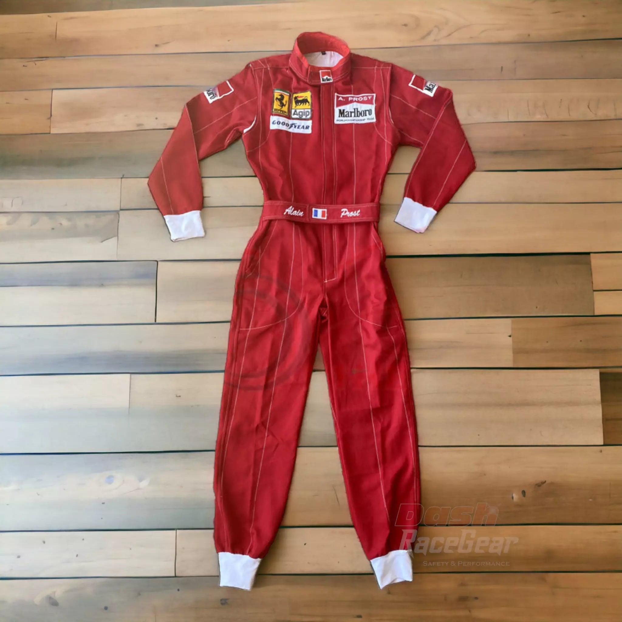 Alain Prost 1990 Ferrari F1 Embroidered Racing Suit - Dash Racegear 