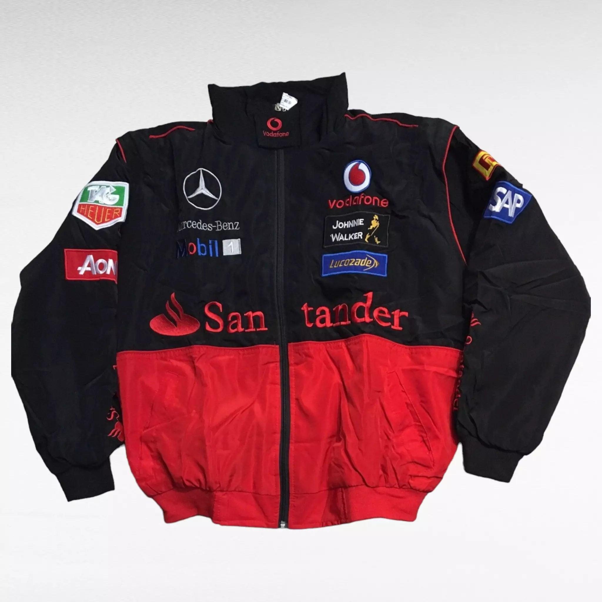 Mercedes F1 Racing Jacket Coat Embroidered Logo - Dash Racegear 
