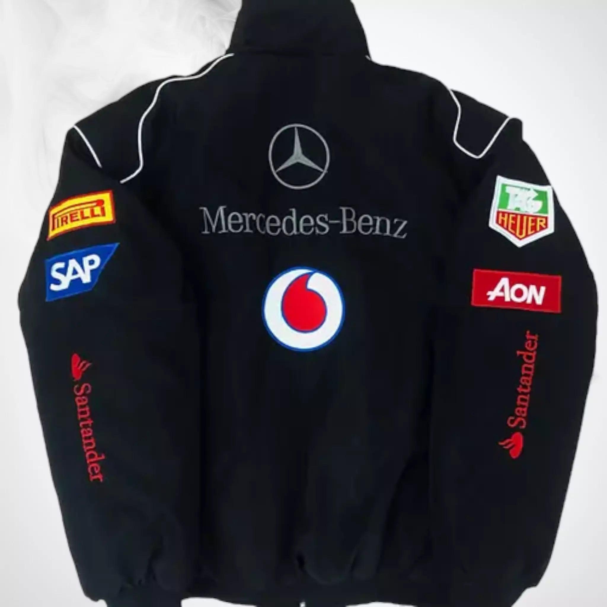 Mercedes Vintage F1 Jacket Black - Dash Racegear 