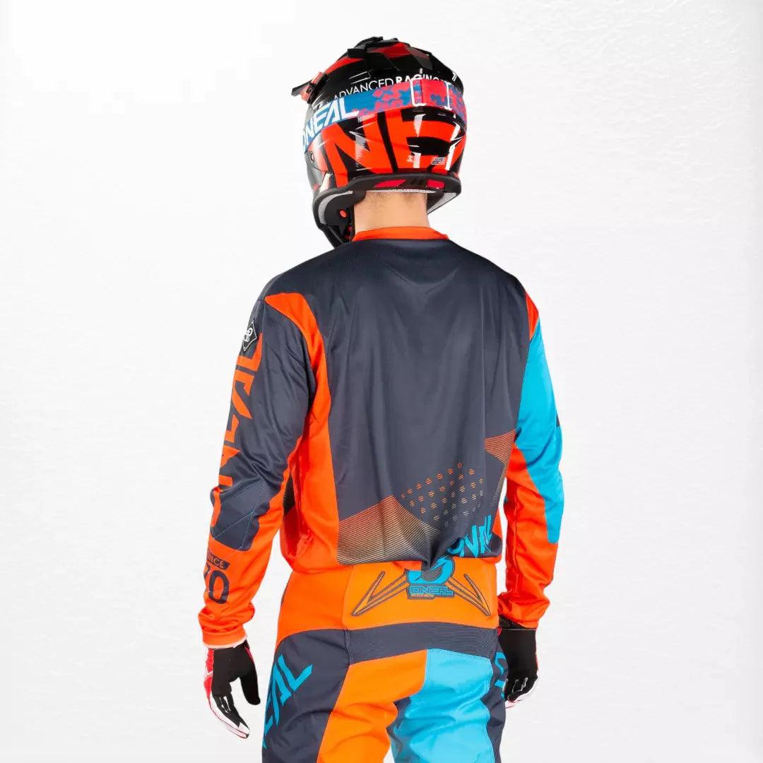 O'Neal Element Factor MX Jersey Gray-Orange-Blue - Dash Racegear 