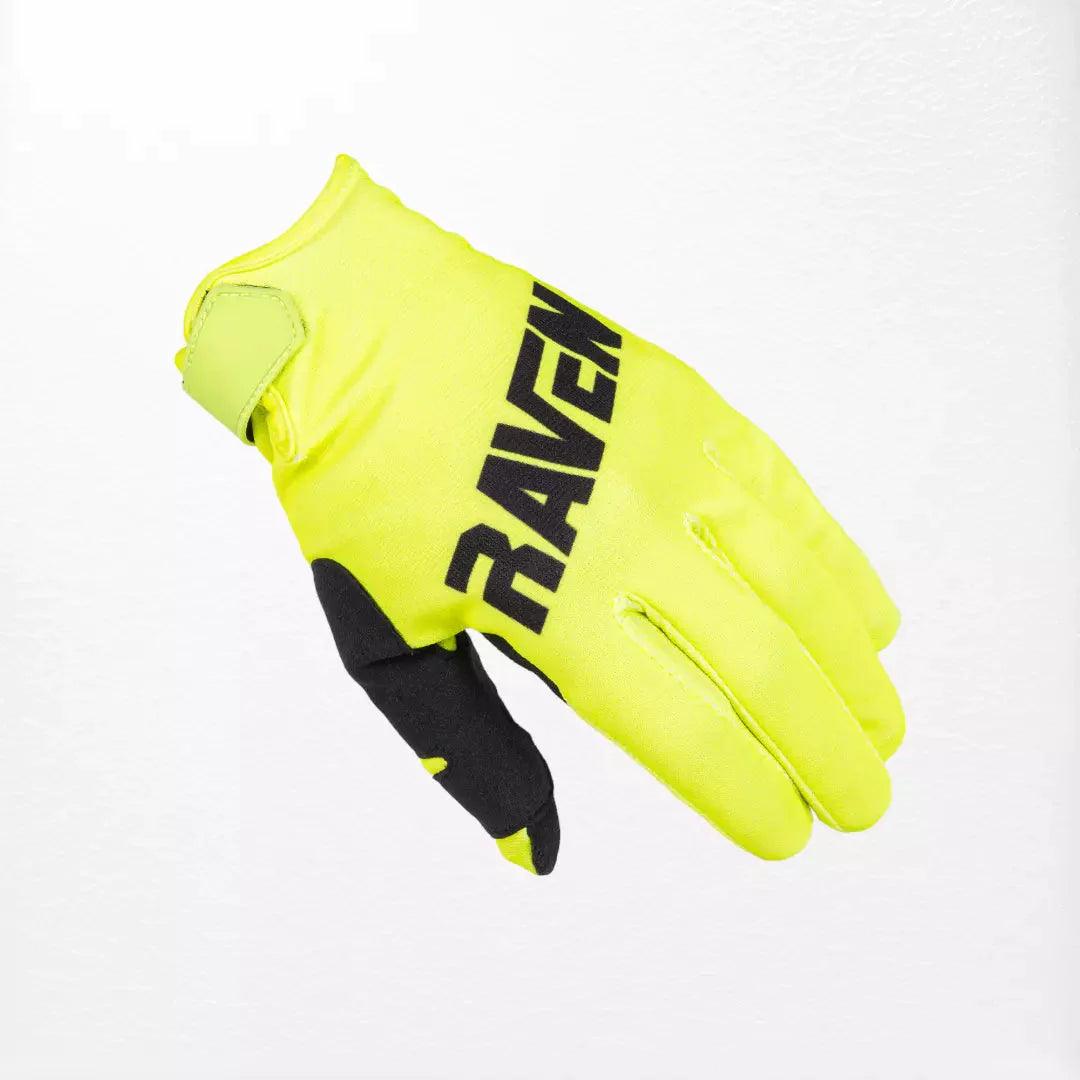 Raven Rival MX Gloves Fluo-Yellow - Dash Racegear 