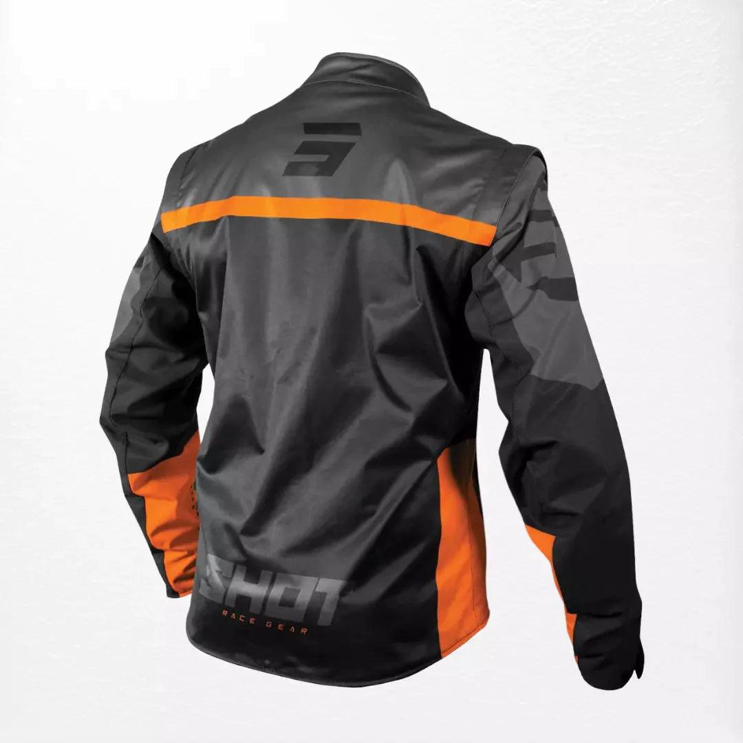 Shot Softshell Lite 2.0 Enduro Jacket Black-Orange - Dash Racegear 