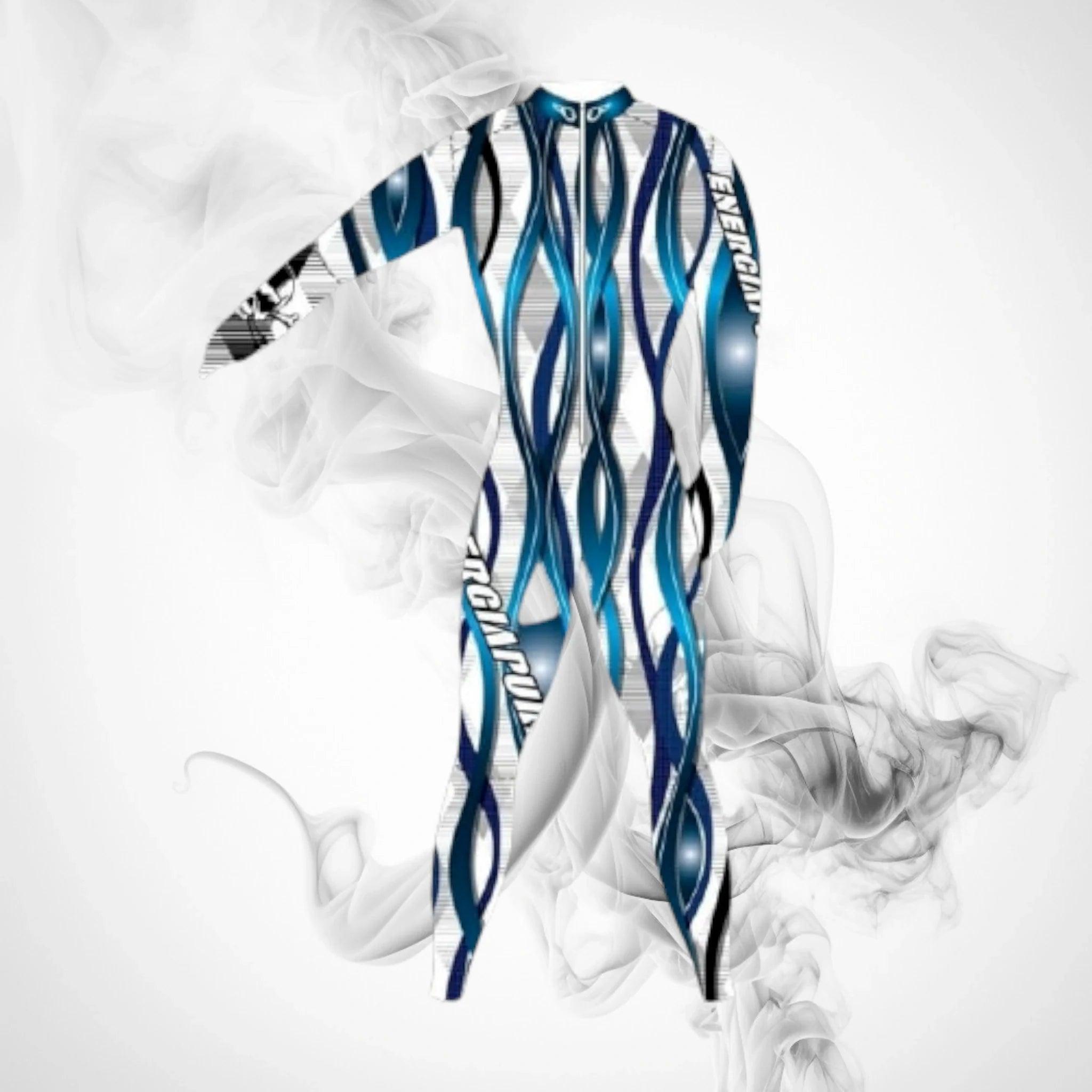 Ski Race Suit ENERGIAPURA Wave Blue Junior - Dash Racegear 