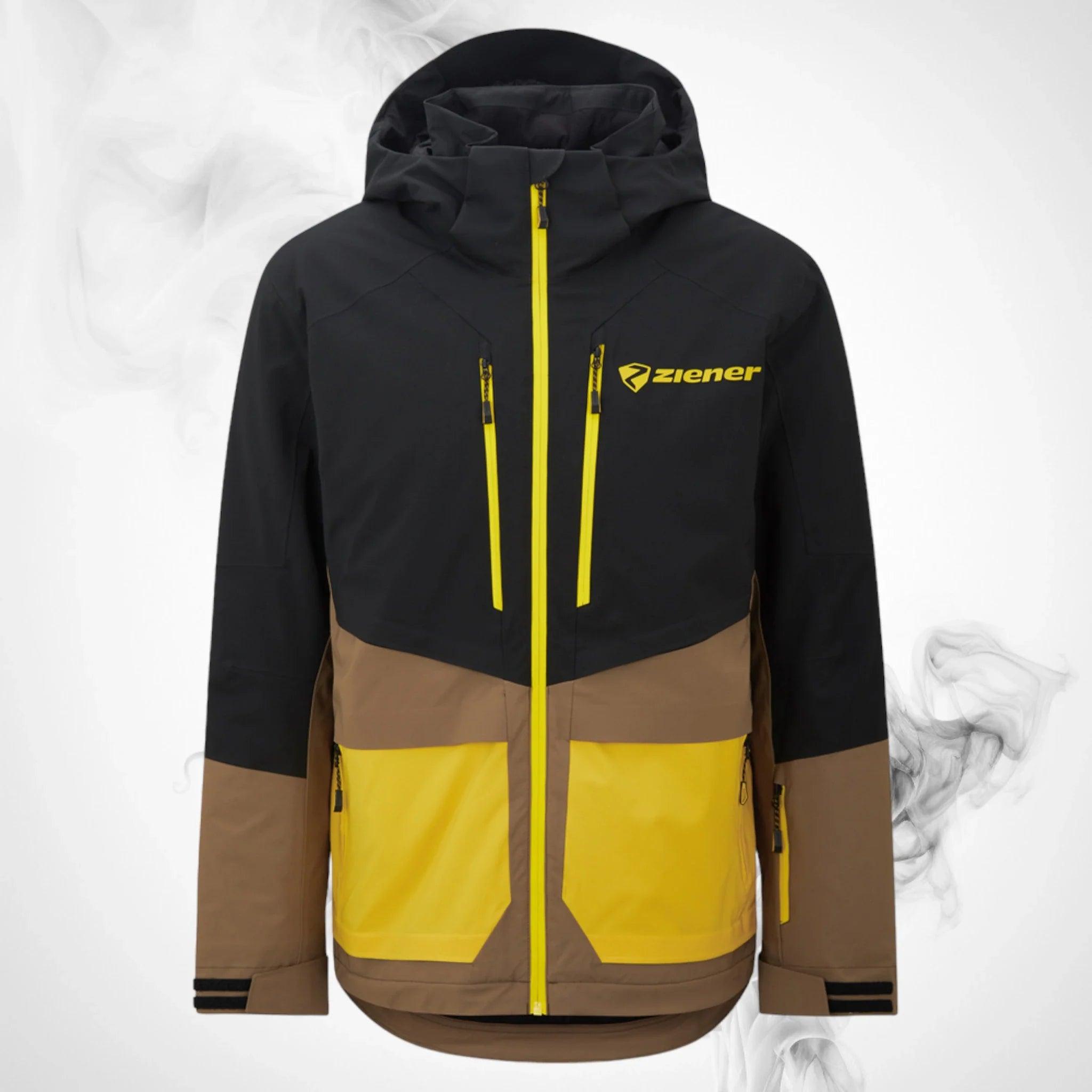 Ski jacket Ziener Trivor Man Padded Black Mustard - Dash Racegear 