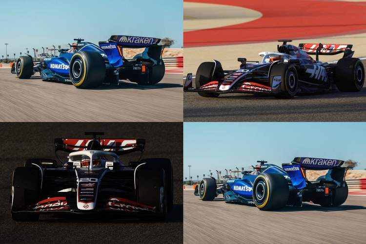 WILLIAMS AND HAAS 2024 F1 CARS HIT THE TRACK IN BAHRAIN