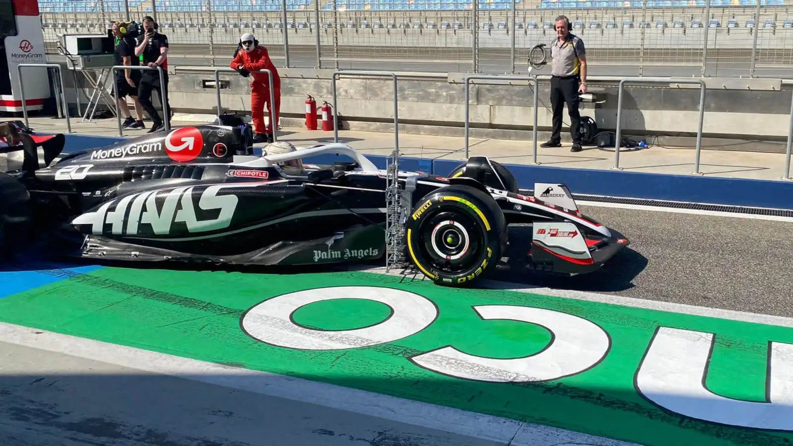 Look it’s the car! Haas show off the real VF-24 in Bahrain