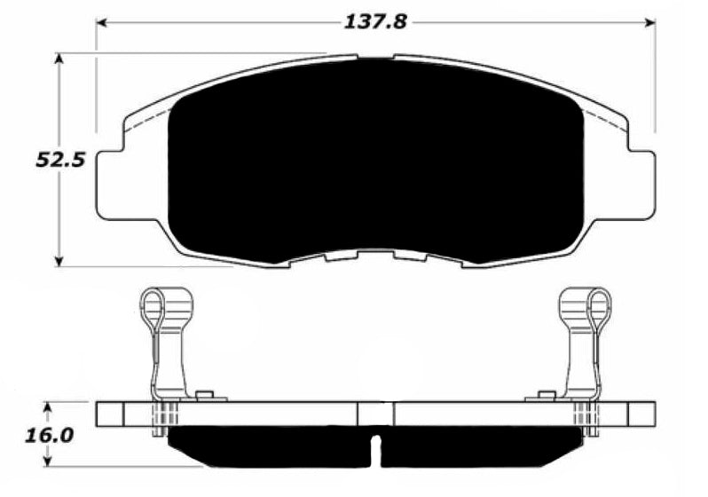 Porterfield Brake Pads for 1996 HONDA CIVIC Sedan LX - Dash Racegear