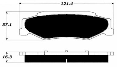 Porterfield Brake Pads for 2010 CHEVROLET CORVETTE - Dash Racegear