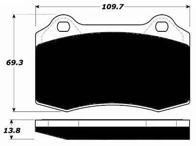 Porterfield Brake Pads for 2012 DODGE CHARGER SUPER BEE SRT-8 - Dash Racegear