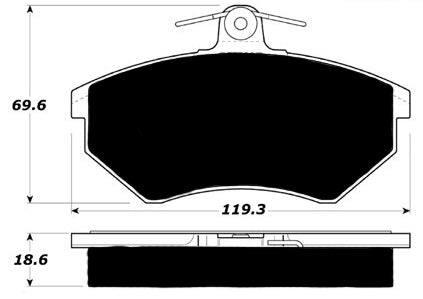 Porterfield Brake Pads for 1992 AUDI 90 Quattro SOHC - Dash Racegear
