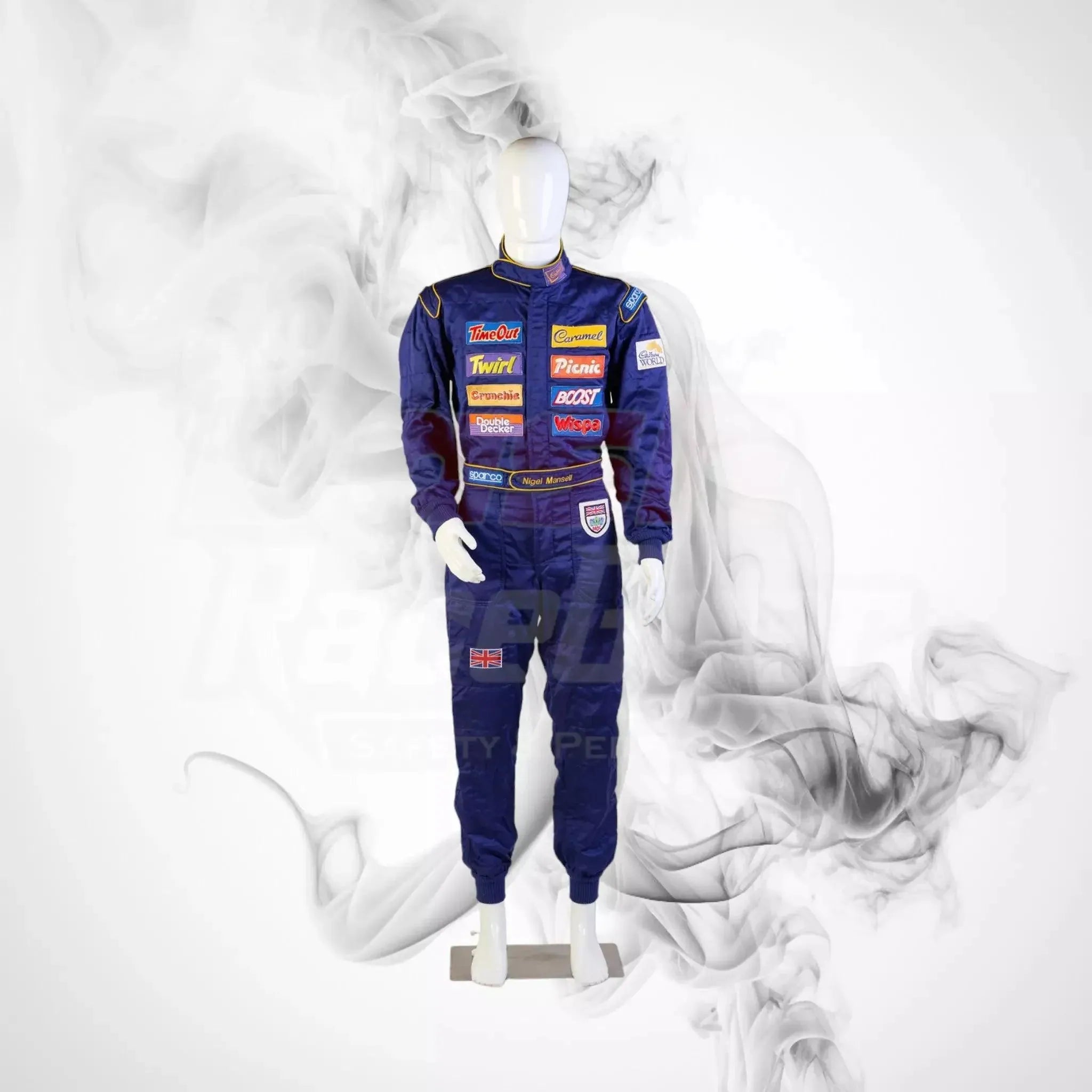 1995 ‘Race The Ace’ Cadbury's Chocolate Sparco NIGEL MANSELL’S Race Suit - Dash Racewear