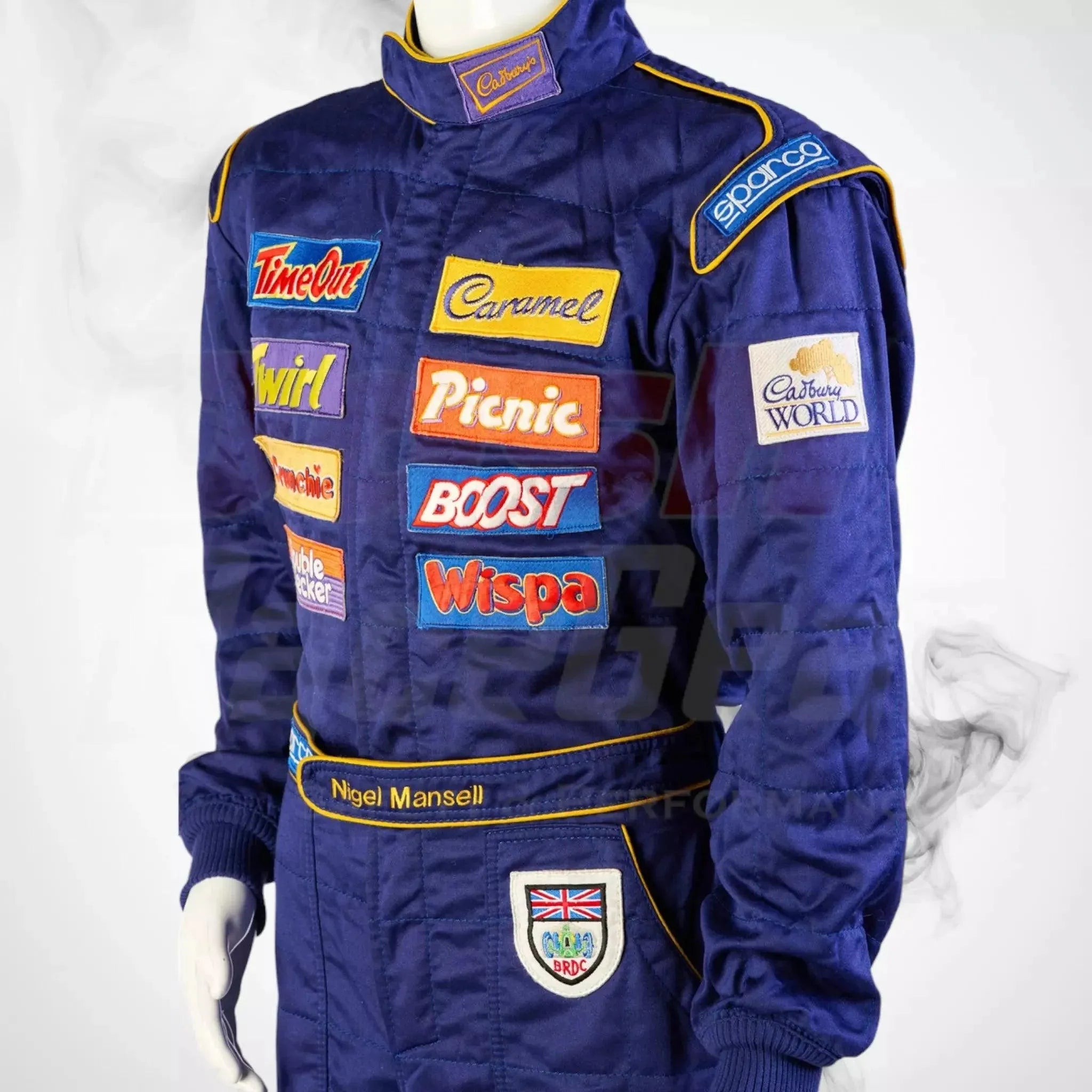 1995 ‘Race The Ace’ Cadbury's Chocolate Sparco NIGEL MANSELL’S Race Suit - Dash Racewear