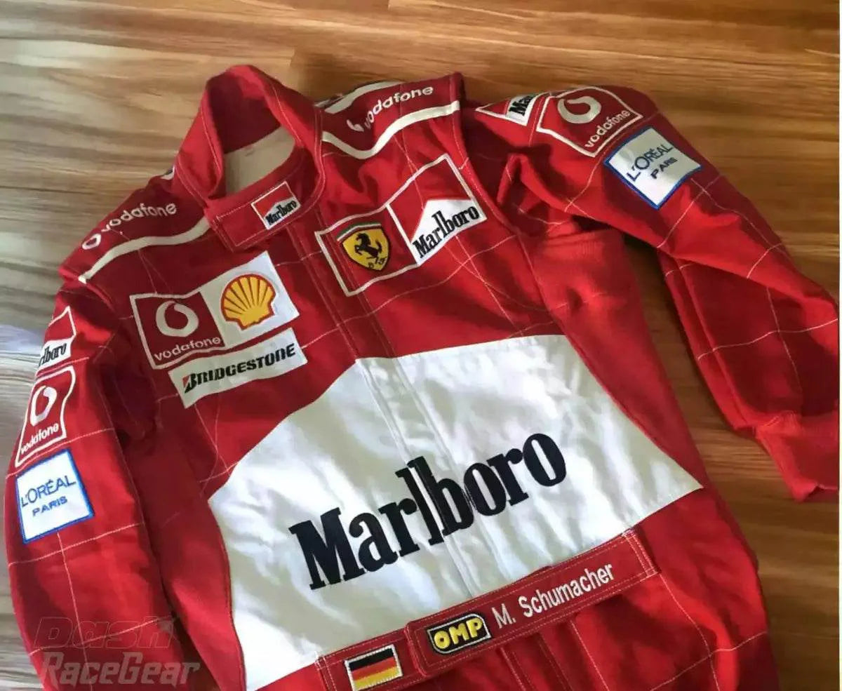 2004 Michael Schumacher Ferrari F1 Embroidered Racing Suit - Dash Racegear