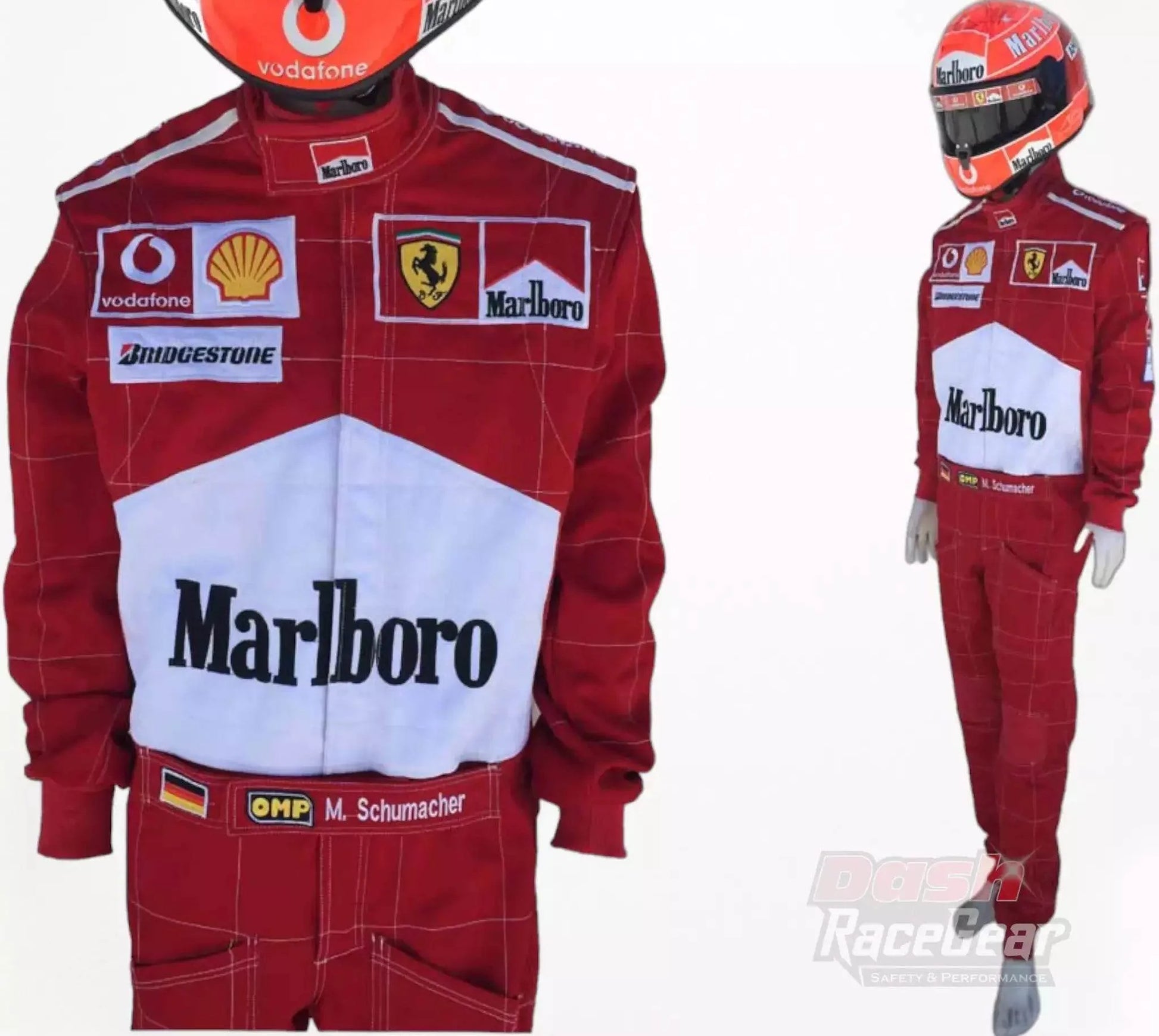 2004 Michael Schumacher Ferrari F1 Embroidered Racing Suit - Dash Racegear