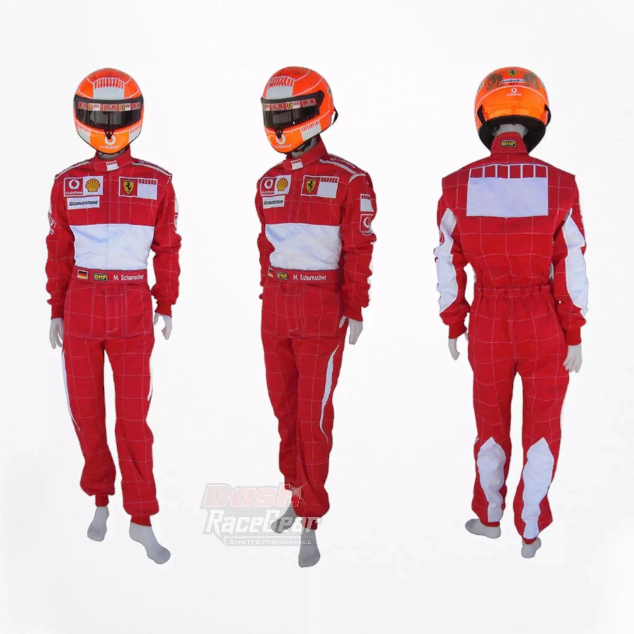 2006 Michael Schumacher BAR CODE Ferrari F1 Embroidered Racing Suit - Dash Racewear