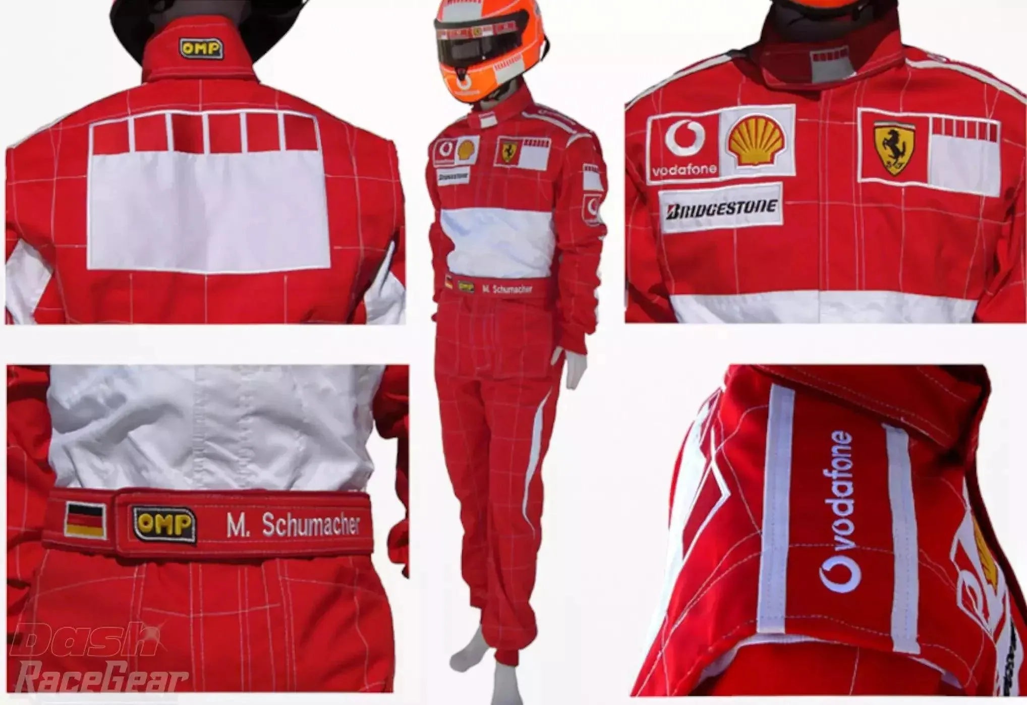 2006 Michael Schumacher BAR CODE Ferrari F1 Embroidered Racing Suit - Dash Racewear