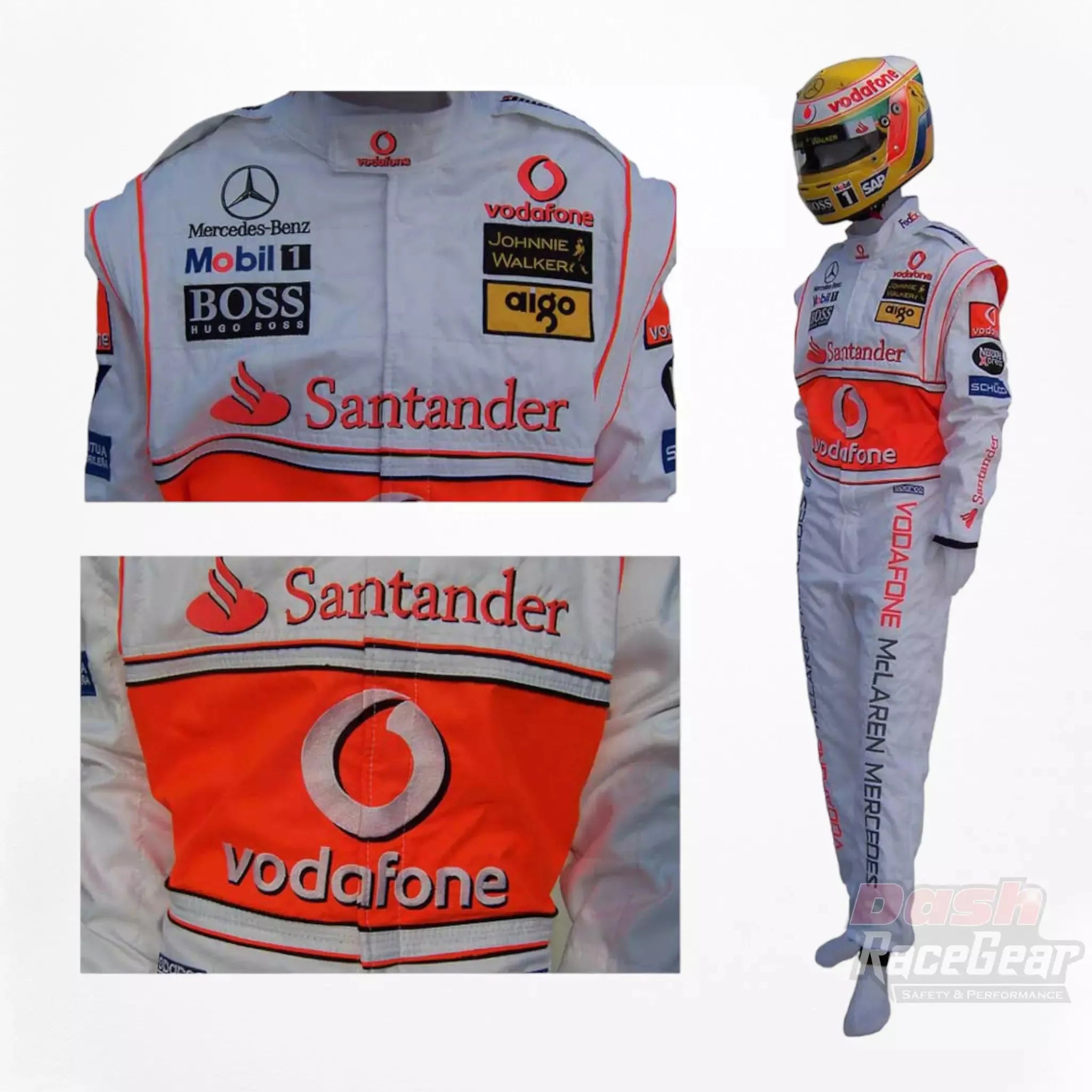 2007 Fernando Alonso McLaren F1 Embroidered Racing Suit - Dash Racewear