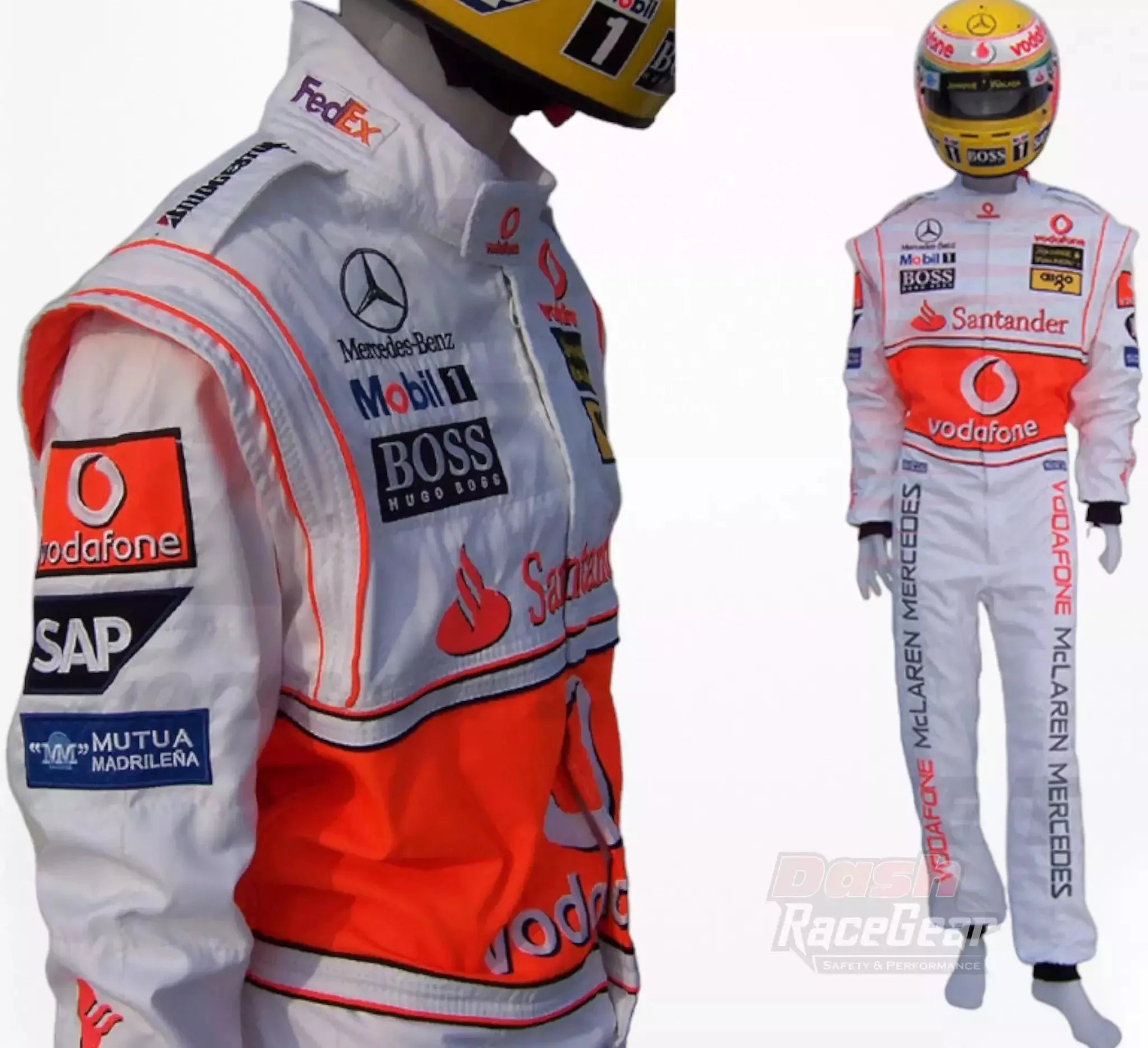 2007 Fernando Alonso McLaren F1 Embroidered Racing Suit - Dash Racewear