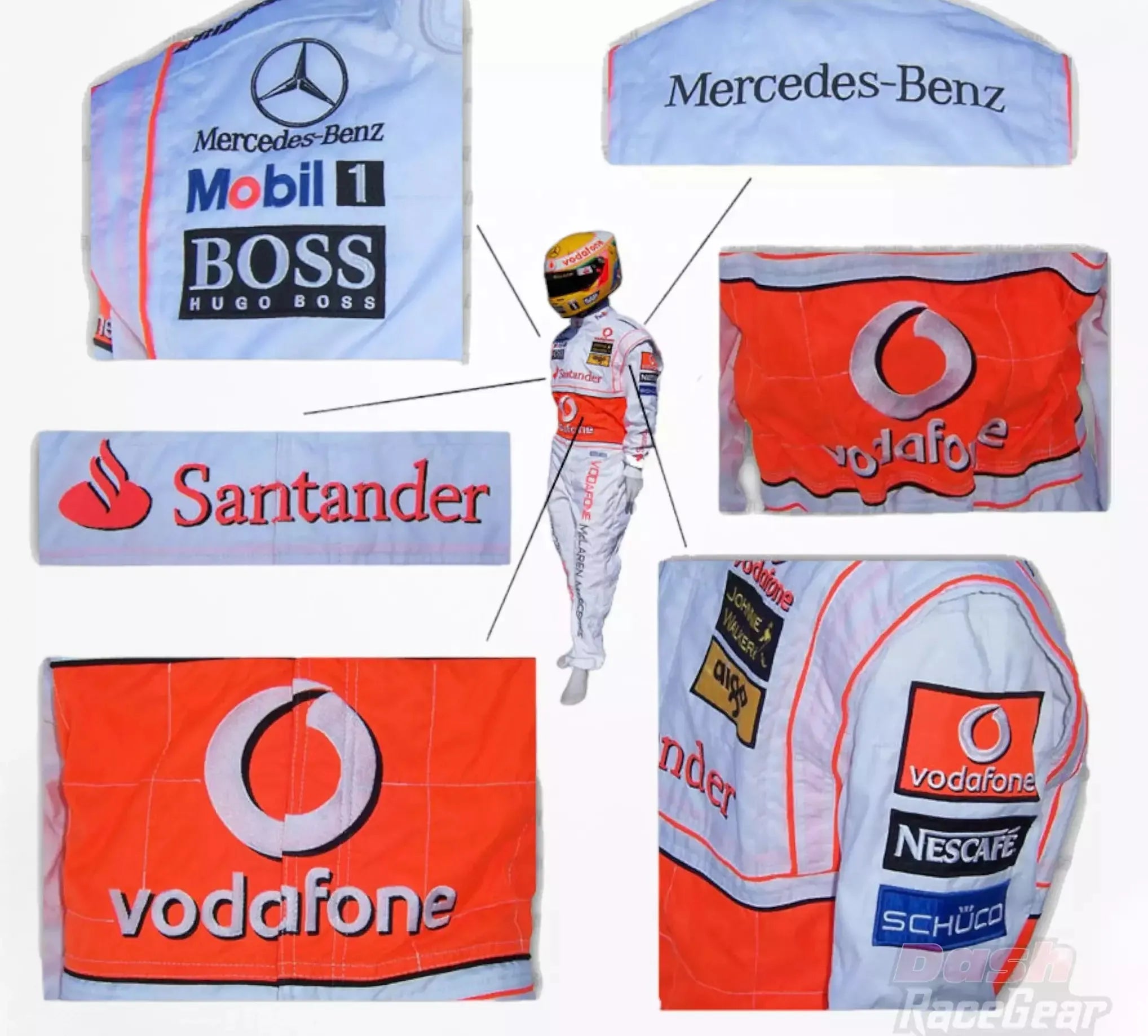 2007 Fernando Alonso McLaren F1 Embroidered Racing Suit - Dash Racewear