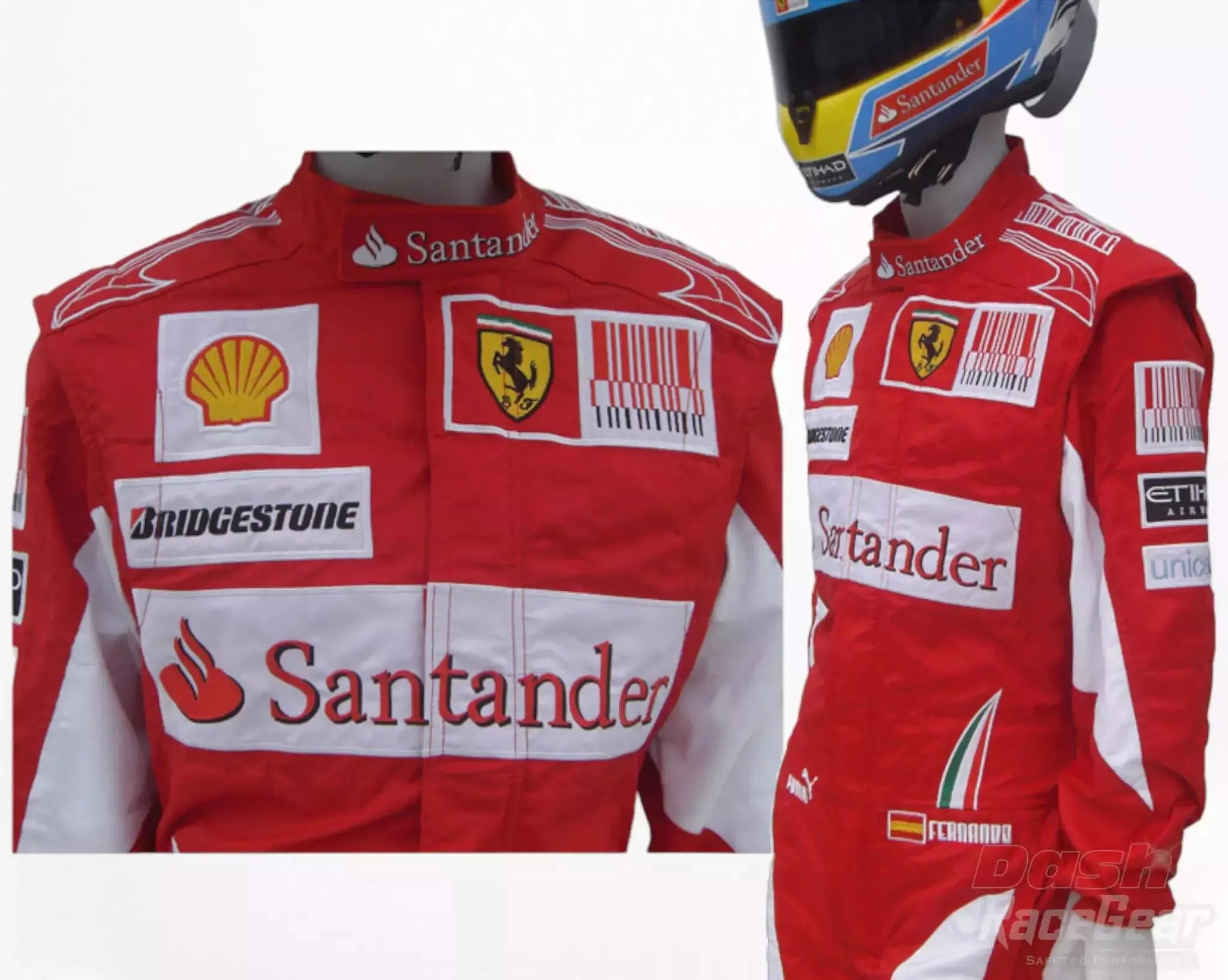 2010 Fernando Alonso Ferrari F1 Embroidered Racing Suit - Dash Racewear